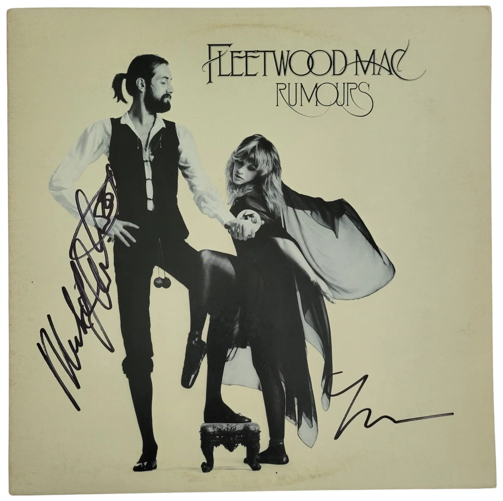Mick Fleetwood Lindsey Buckingham Signed Fleetwood Mac Rumours Album Vinyl Proof, изображение 3