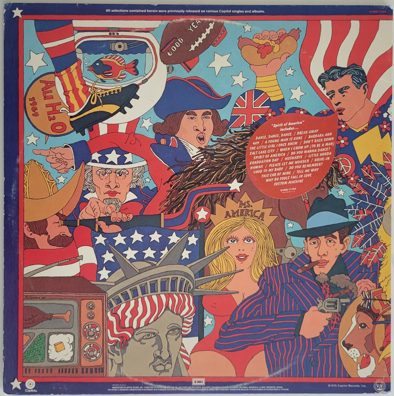 Mike Love Al Jardin Johnston signed Beach Boys Spirit of America album Proof COA, изображение 4