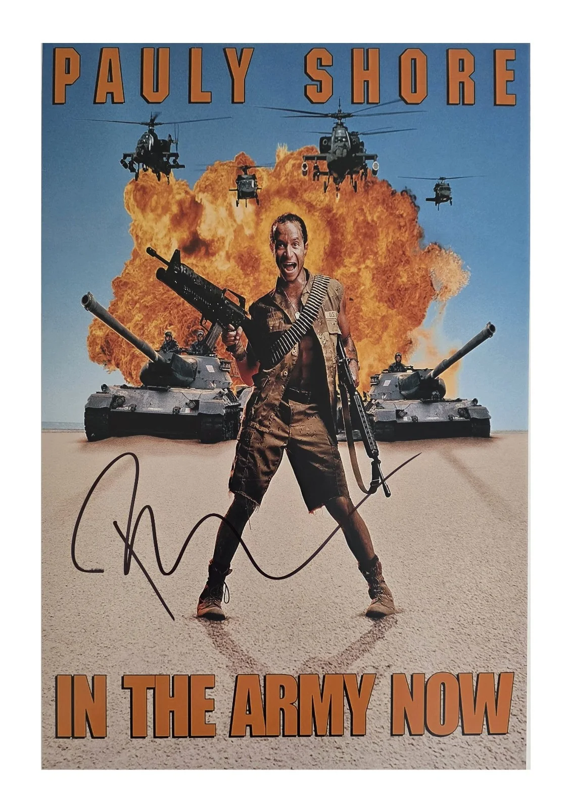 Pauly Shore — Pauly Shore Signed In the Army Now 12x18 Photo COA Proof Autographed Poster, изображение 2