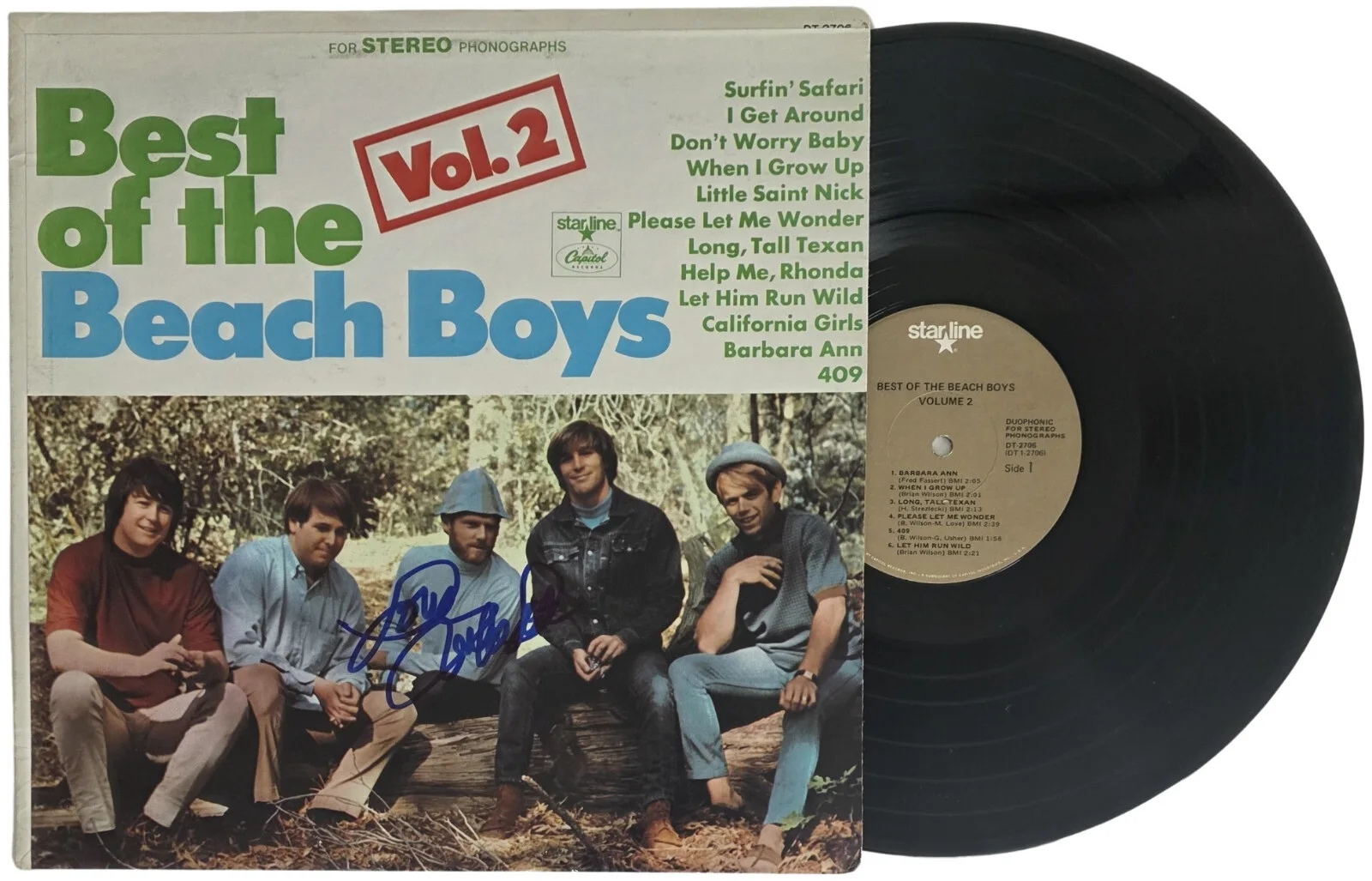 Mike Love Signed Best of the Beach Boys Vol 2 Album COA Proof Autographed Vinyl, изображение 2