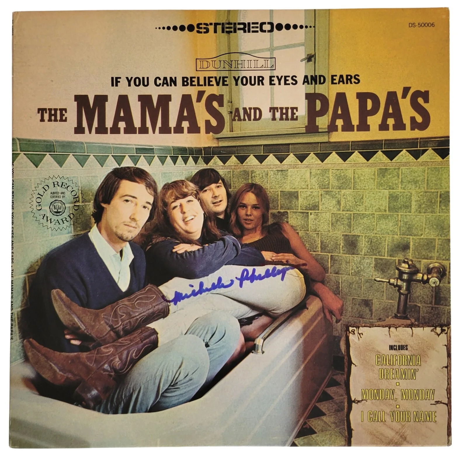 Michelle Phillips Signed Mamas and the Papas Album COA Proof Autographed Vinyl, image 3