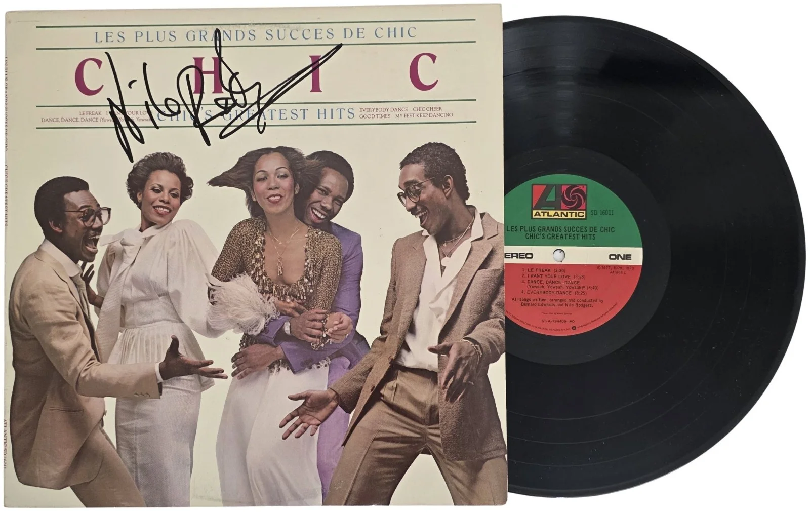 Nile Rodgers Signed Chic Greatest Hits Album COA Proof Autographed Vinyl Record, image 2