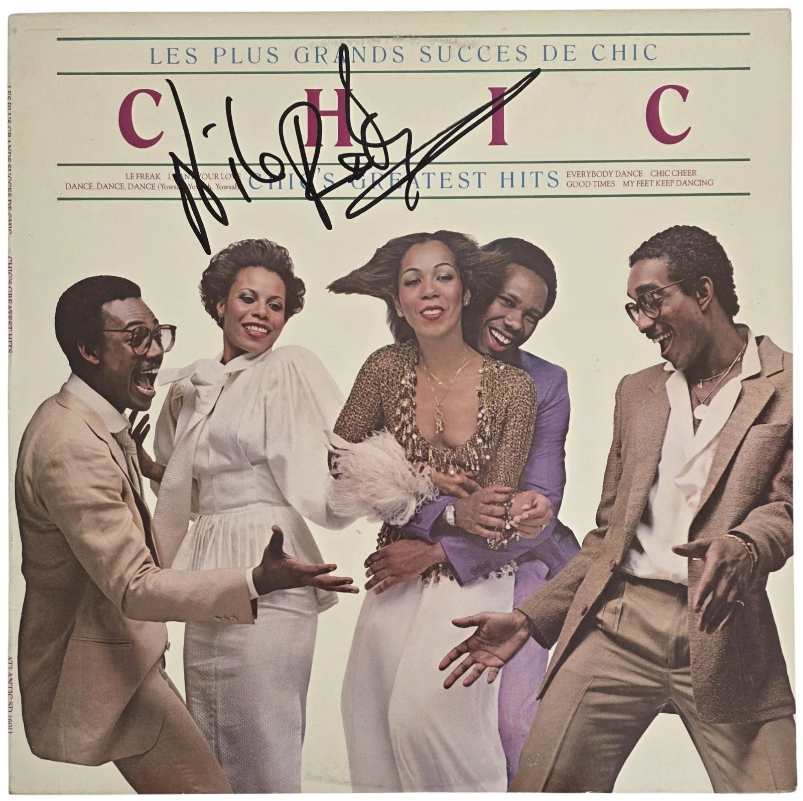 Nile Rodgers Signed Chic Greatest Hits Album COA Proof Autographed Vinyl Record, image 3