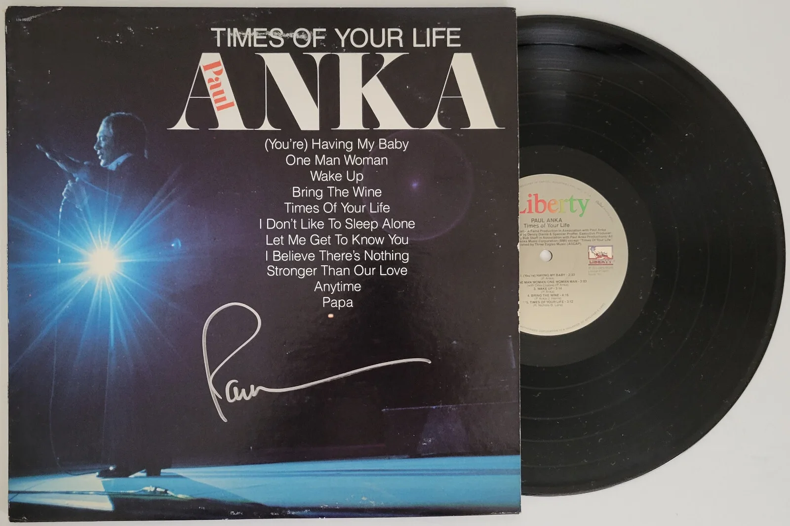 Paul Anka signed Times of your life album vinyl record COA proof autographed, изображение 2