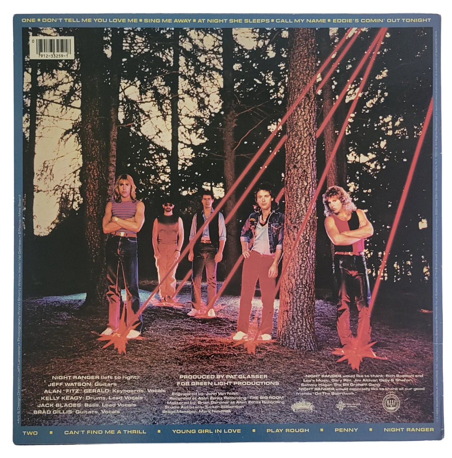 Night Rangers Band Signed Dawn Patrol Album COA Proof Autographed Vinyl Record, image 4