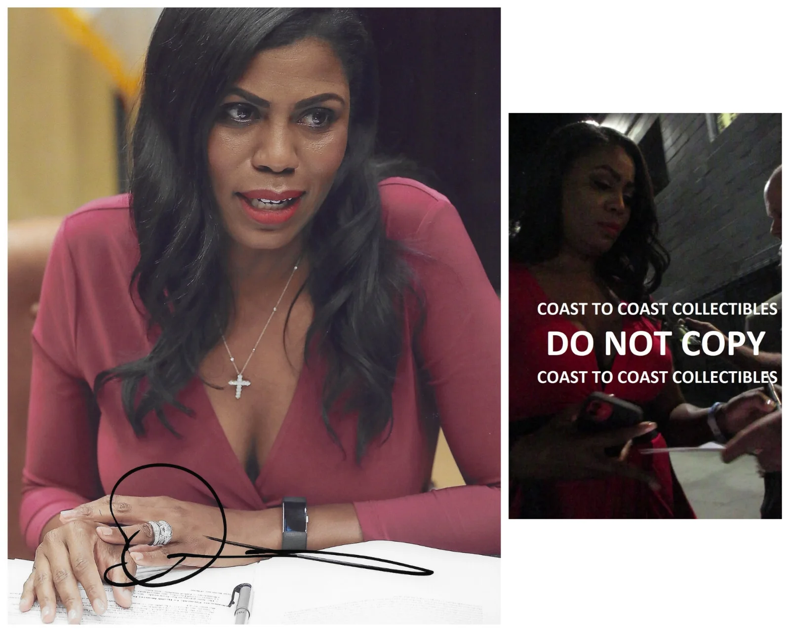 Omarosa Manigault Newman — Omarosa Manigault Newman signed 8x10 photo COA proof autographed....Donald Trump