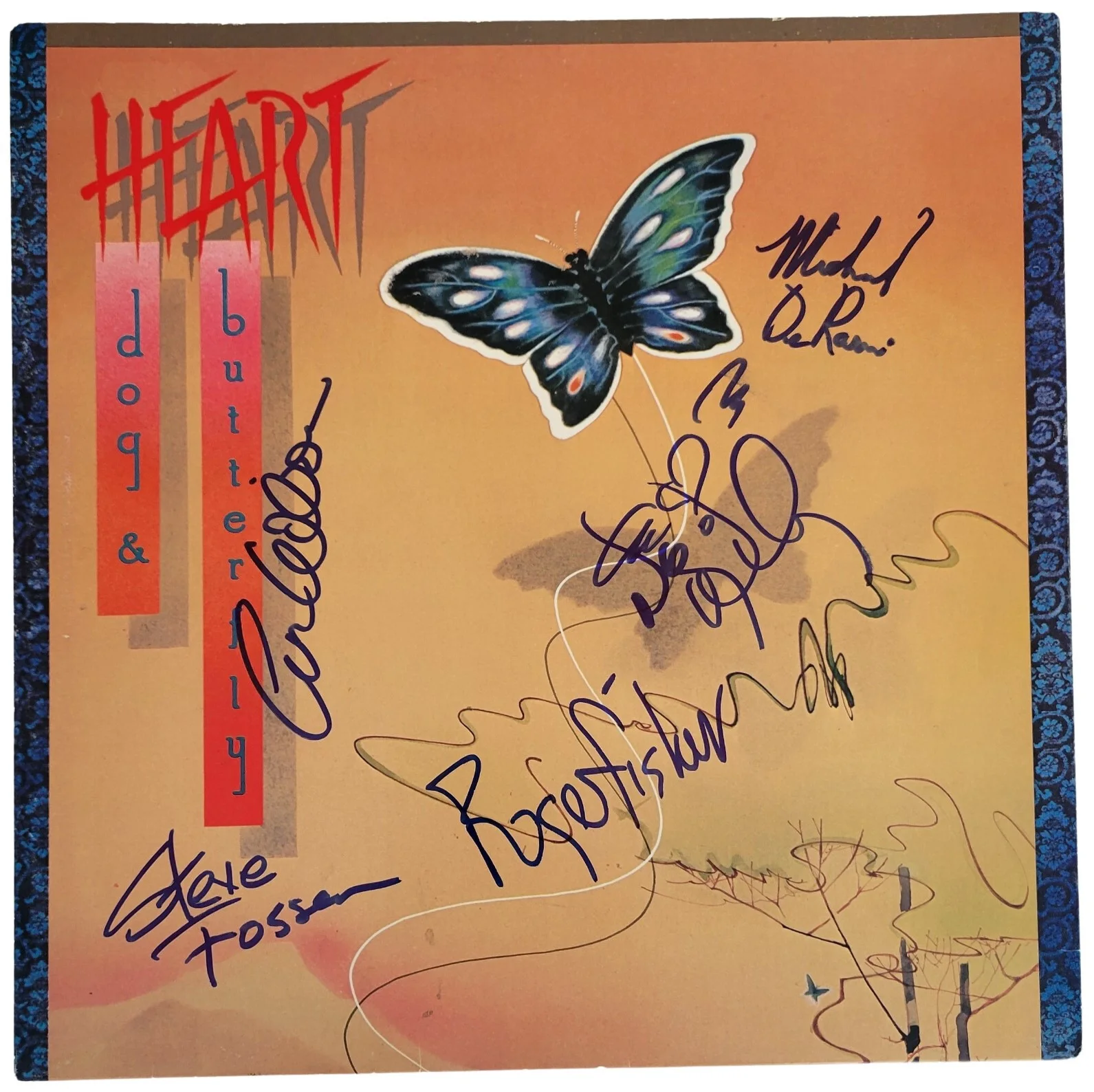 Nancy Wilson & Ann Wilson Signed Heart Dog & Butterfly Album Proof COA Autograph, изображение 3