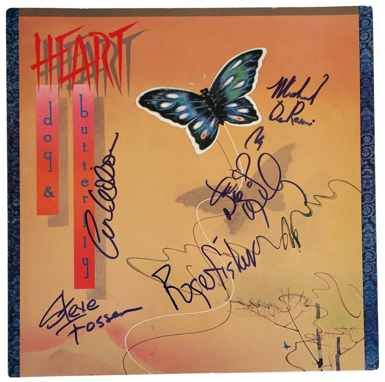 Nancy Wilson & Ann Wilson Signed Heart Dog & Butterfly Album Proof COA Autograph, изображение 5