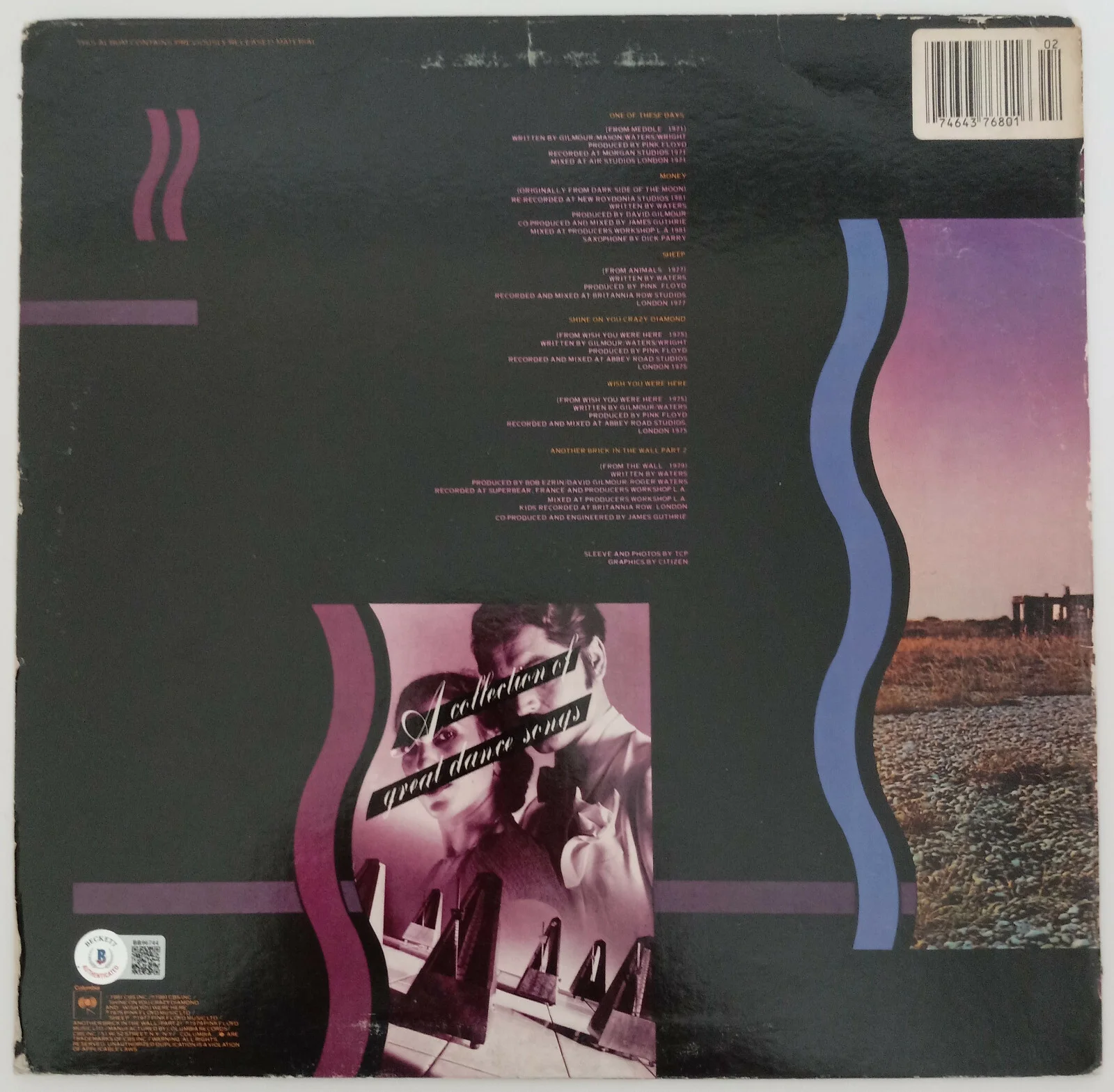 Nick Mason signed Pink Floyd Collection of Dance songs album proof Beckett COA, изображение 4