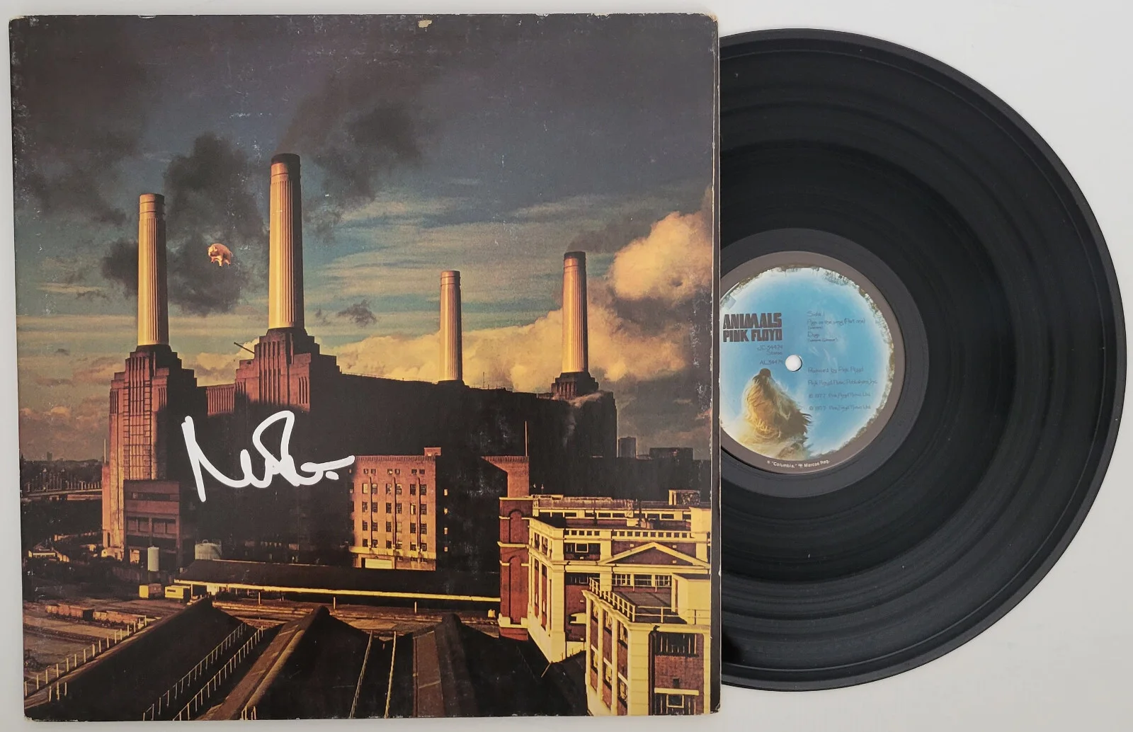 Nick Mason signed Pink Floyd Animals album vinyl record COA exact proof, изображение 2