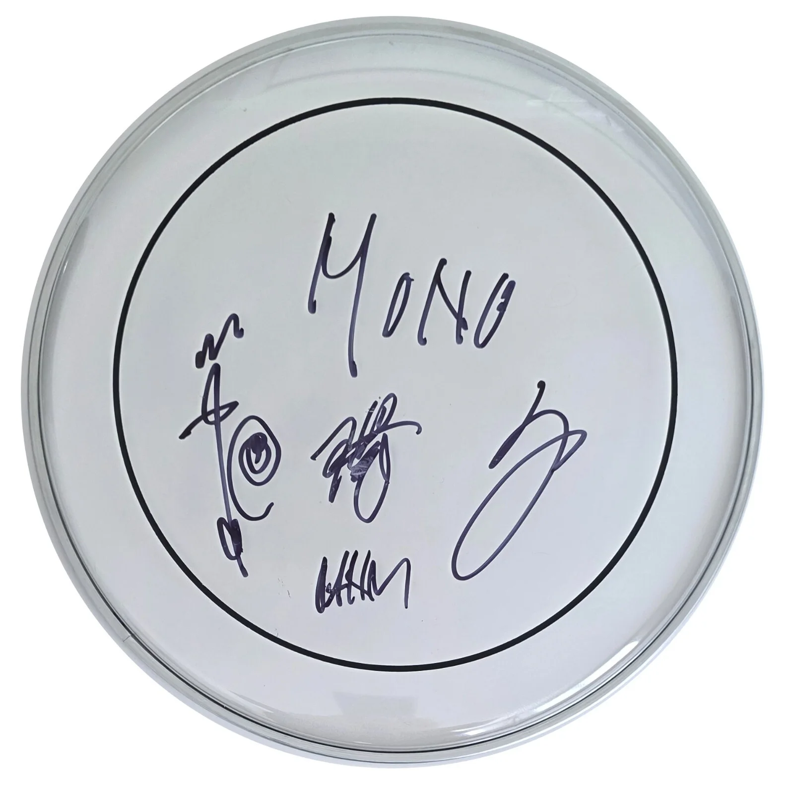 Mono Japanese Band Signed 12'' Drumhead COA Exact Proof Autographed, image 2
