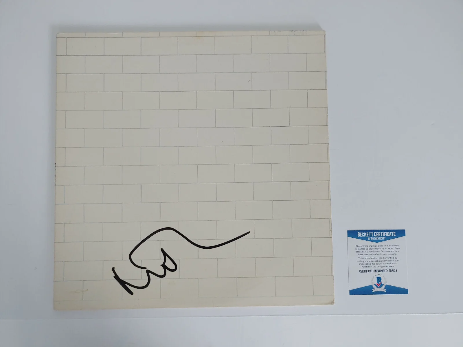 Nick Mason autographed Pink Floyd The Wall album record exact proof Beckett COA, image 5
