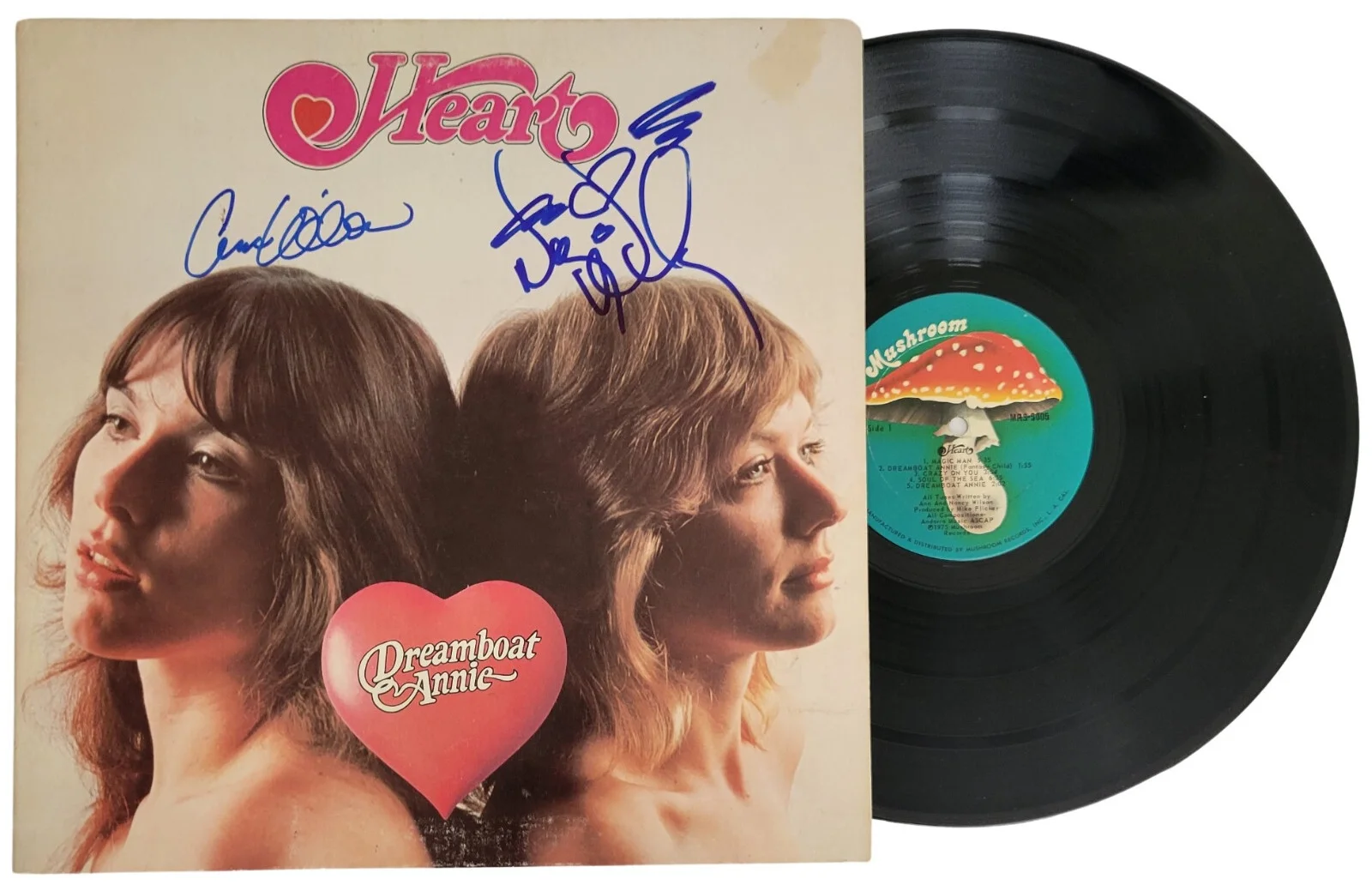 Nancy Wilson & Ann Wilson Signed Heart Dreamboat Annie Album Proof COA Autograph, изображение 2