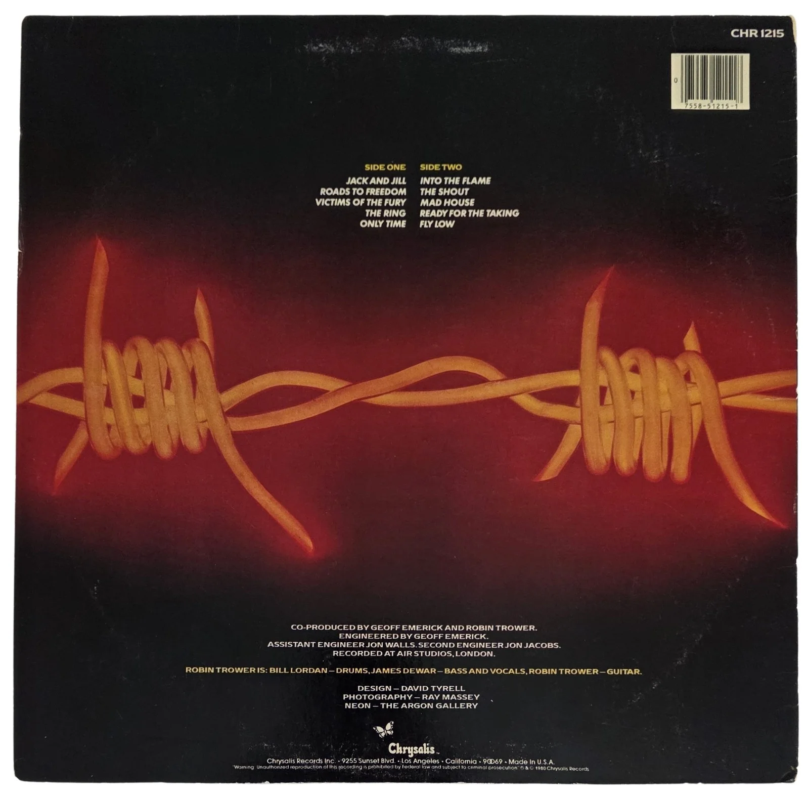 Robin Trower Signed Victims of the Fury Album COA Proof Autographed Vinyl Record, изображение 5