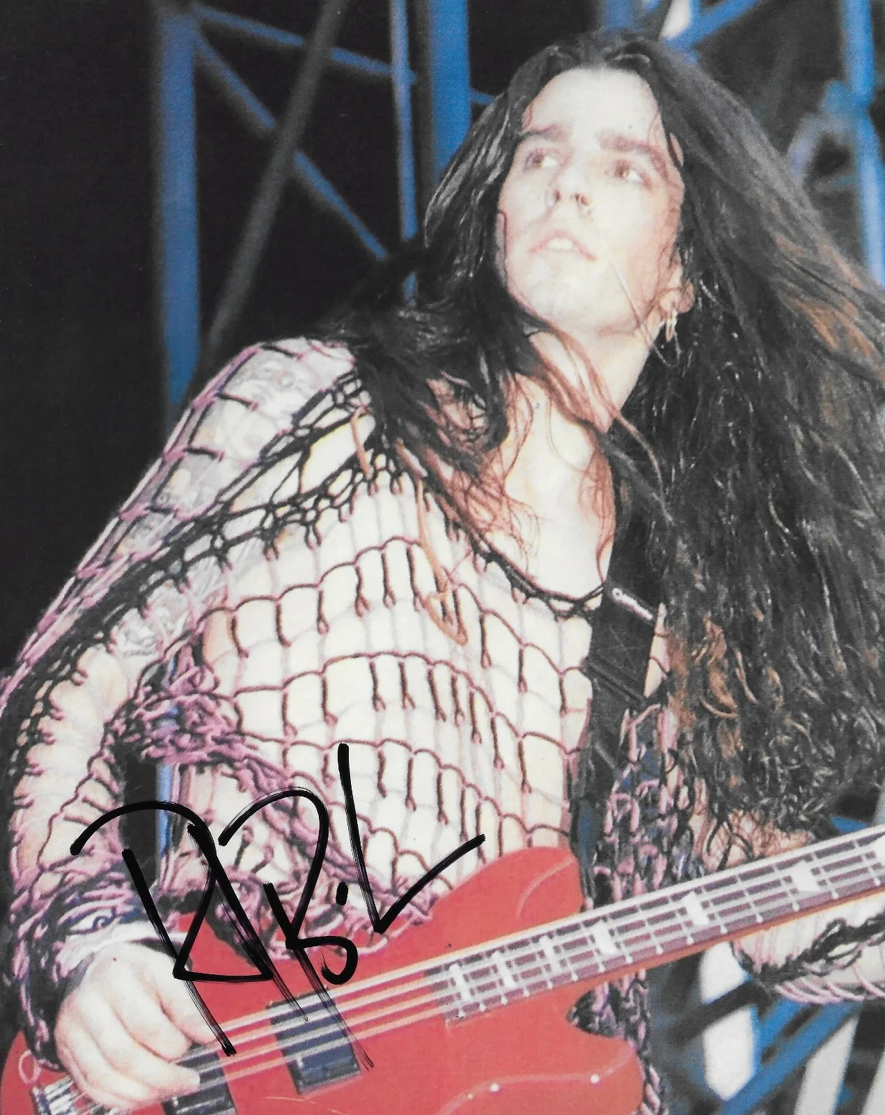 Rachel Bolan Skid Row Bassist Signed 8x10 Photo COA Exact Proof Autographed, изображение 2