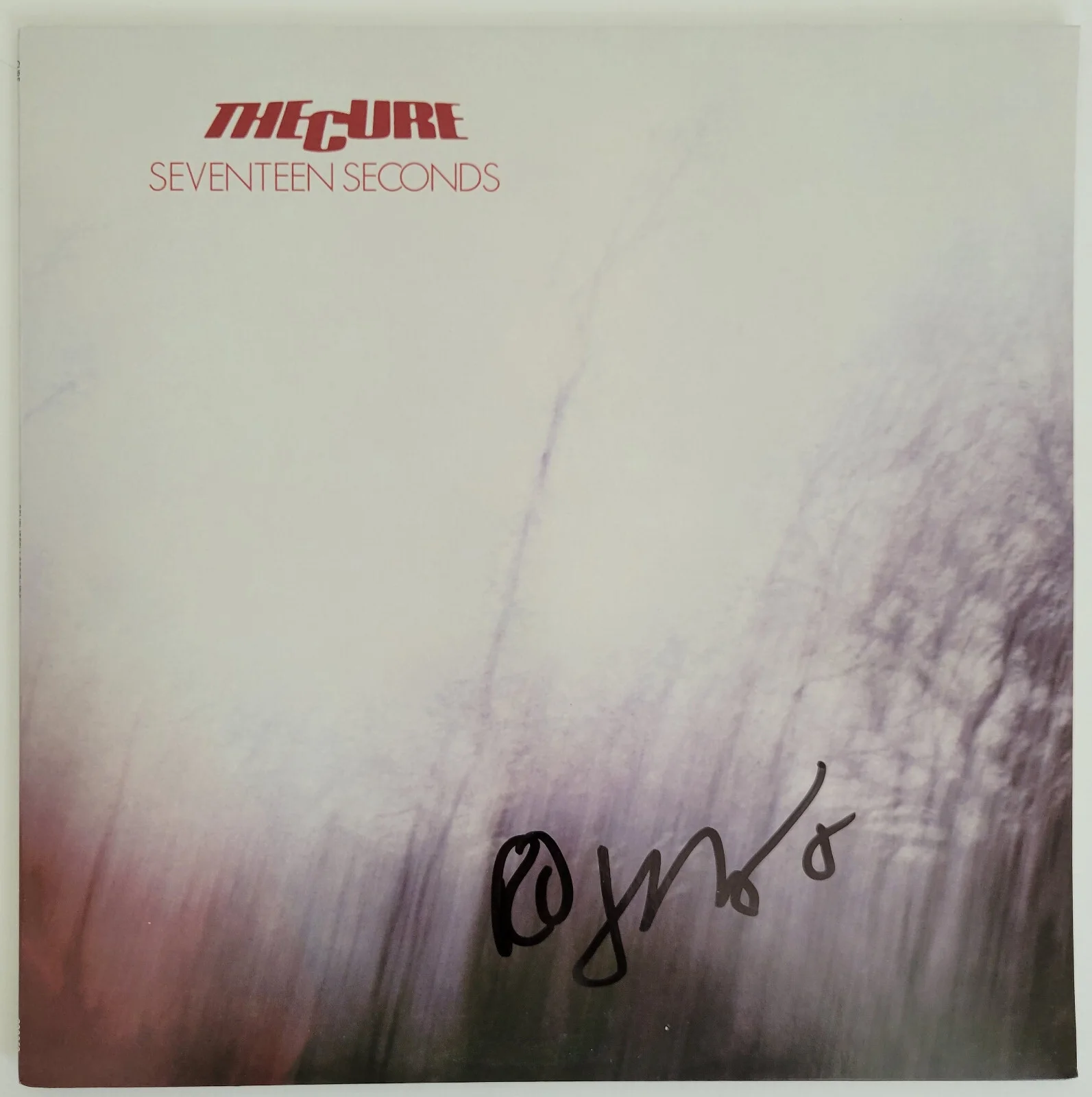Robert Smith signed The Cure Seventeen Seconds album, Vinyl Record COA proof, изображение 3