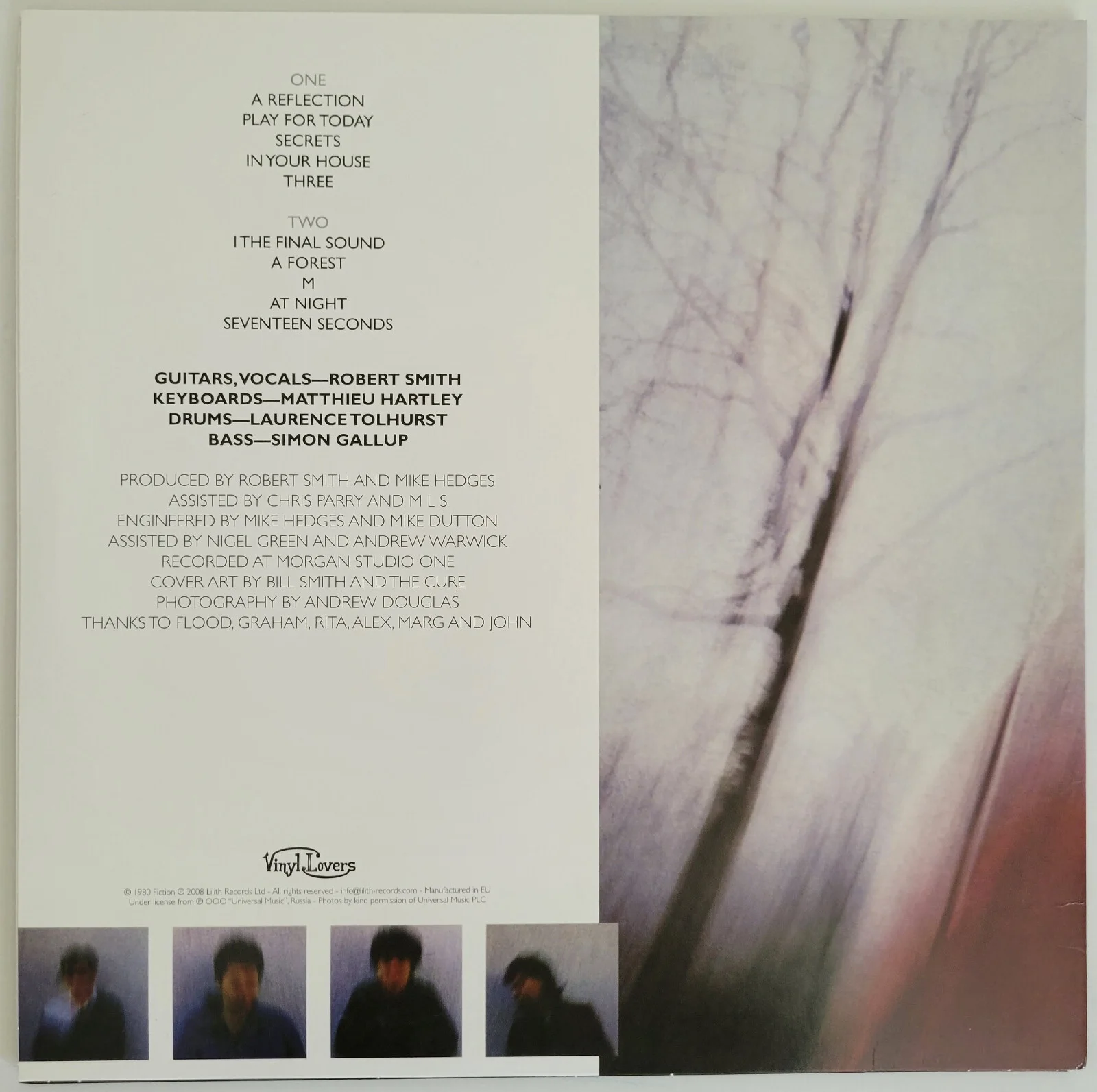 Robert Smith signed The Cure Seventeen Seconds album, Vinyl Record COA proof, изображение 4