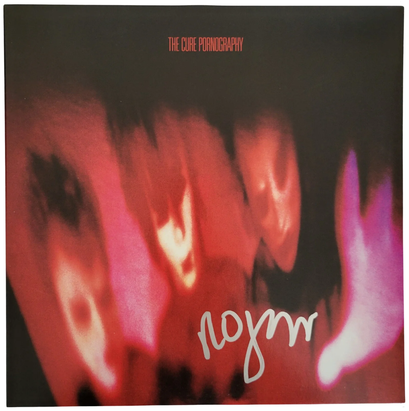 Robert Smith signed The Cure Pornography album, vinyl Record COA exact proof, изображение 3
