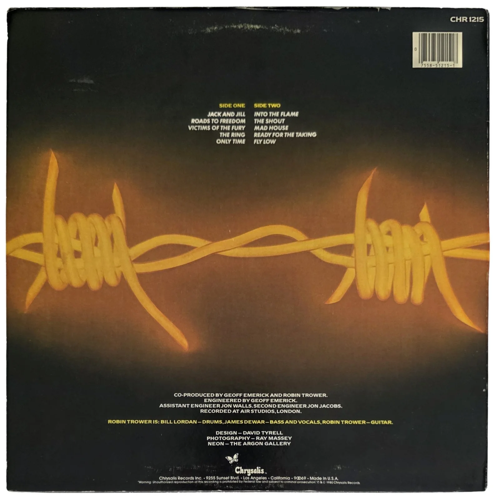 Robin Trower Signed Victims of the Fury Album COA Proof,Autographed Vinyl Record, изображение 5