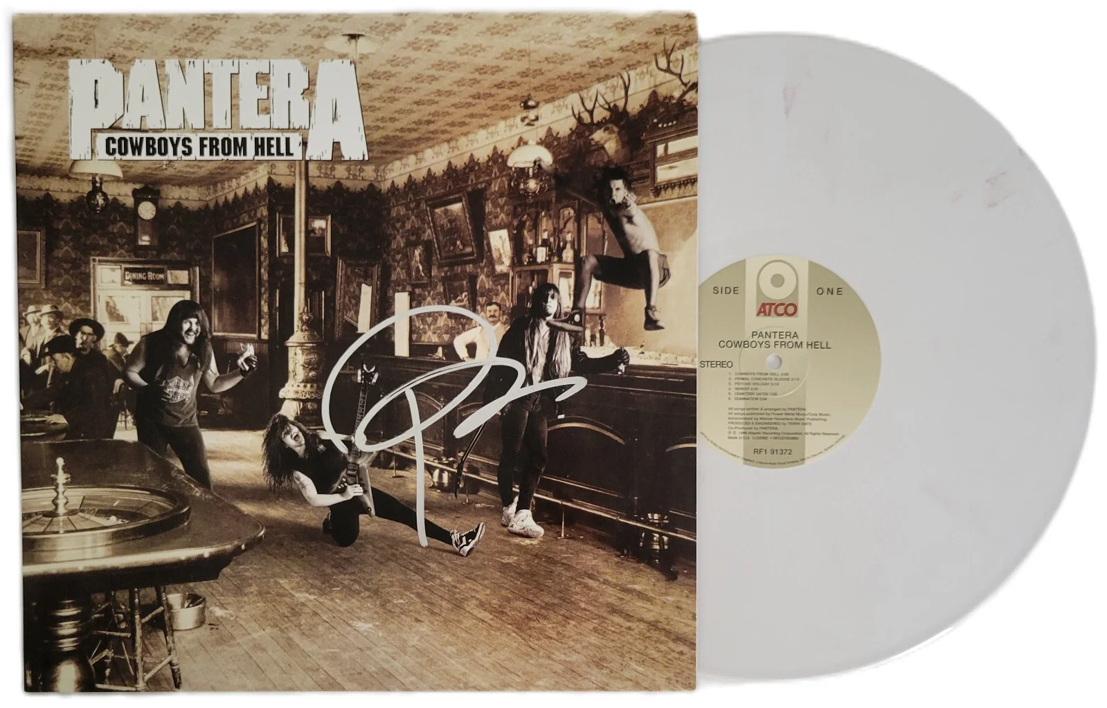 Phil Anselmo Signed Pantera Cowboys from Hell Album COA Proof Autographed Vinyl, image 2