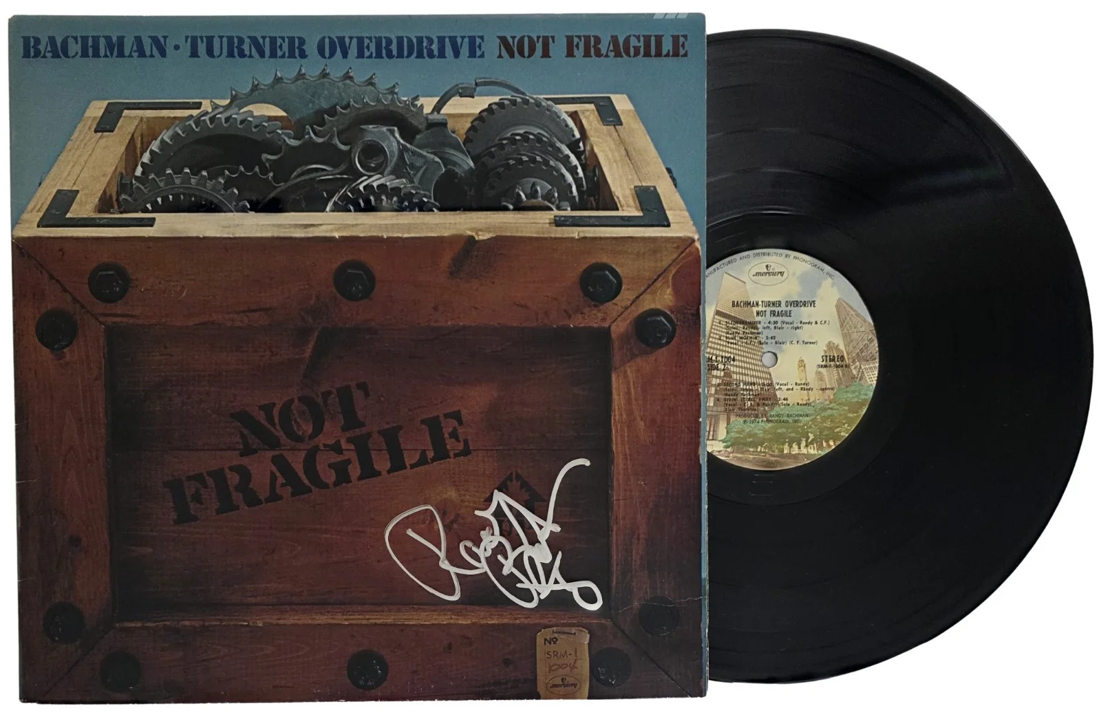 Randy Bachman Signed Bachman-Turner Not Fragile Album COA Proof Autograph Vinyl, изображение 2