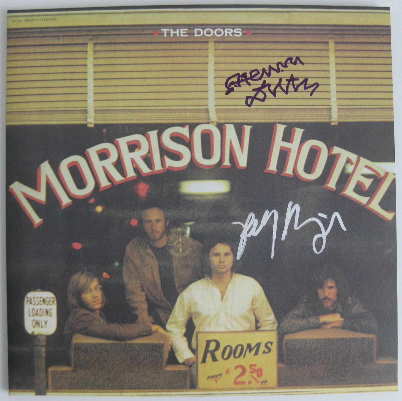 Robby Krieger Henry Diltz signed The Doors Morrison Hotel album, proof Beckett, изображение 3