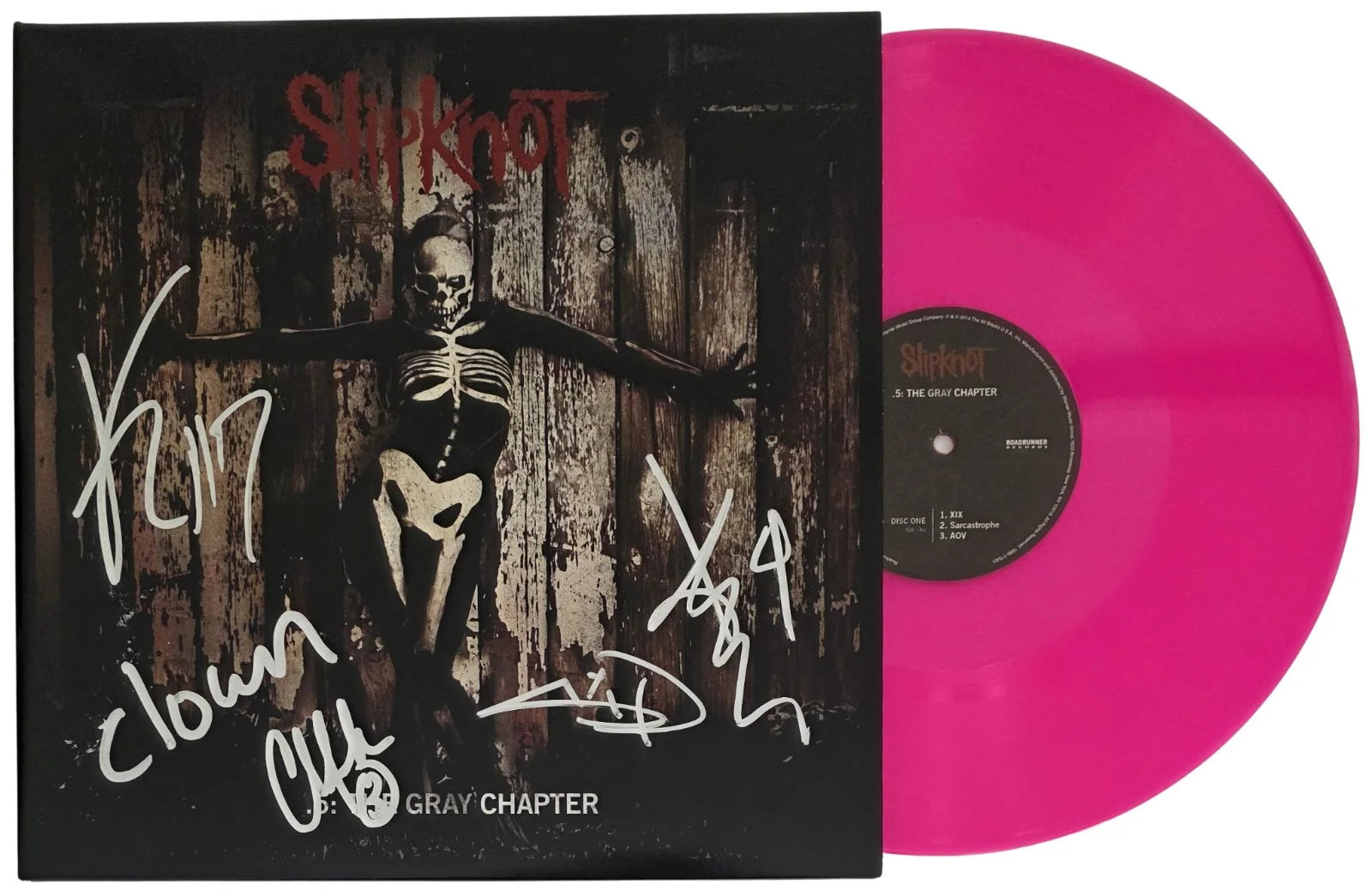 Slipknot Band Signed 5 The Gray Chapter Album COA Proof Autographed Vinyl Record, image 2