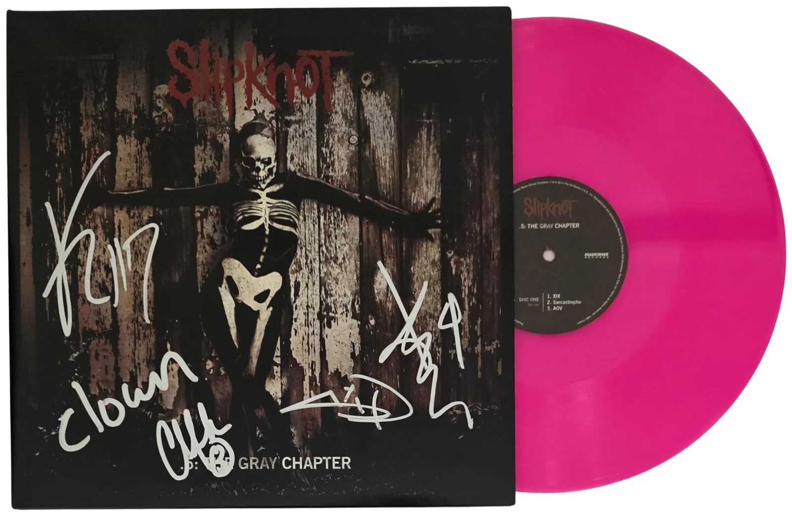 Slipknot Band Signed 5 The Gray Chapter Album COA Proof Autographed Vinyl Record, image 5