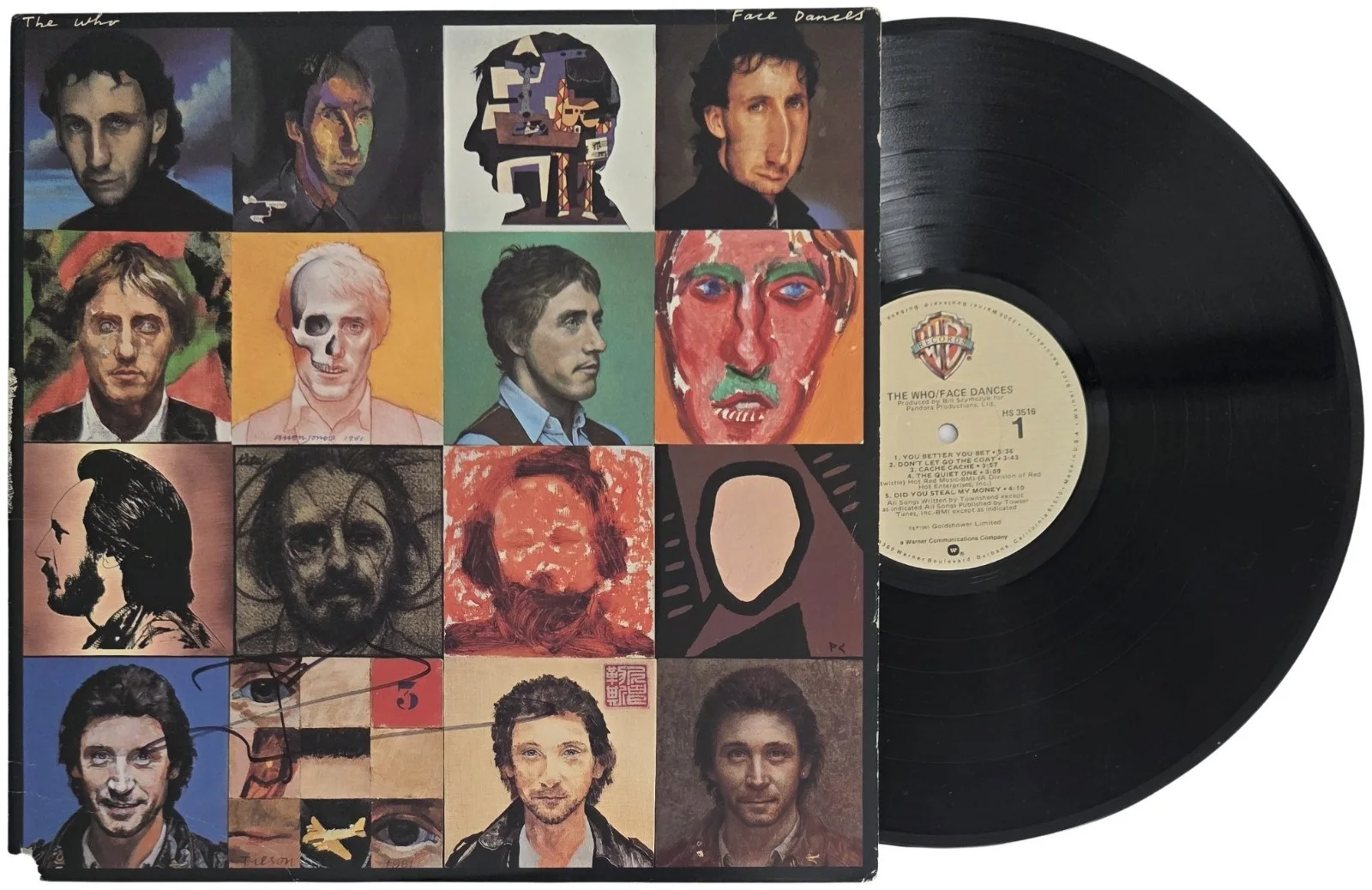 Pete Townshend Signed The Who Face Dances Album COA Proof Autograph Vinyl Record, image 2