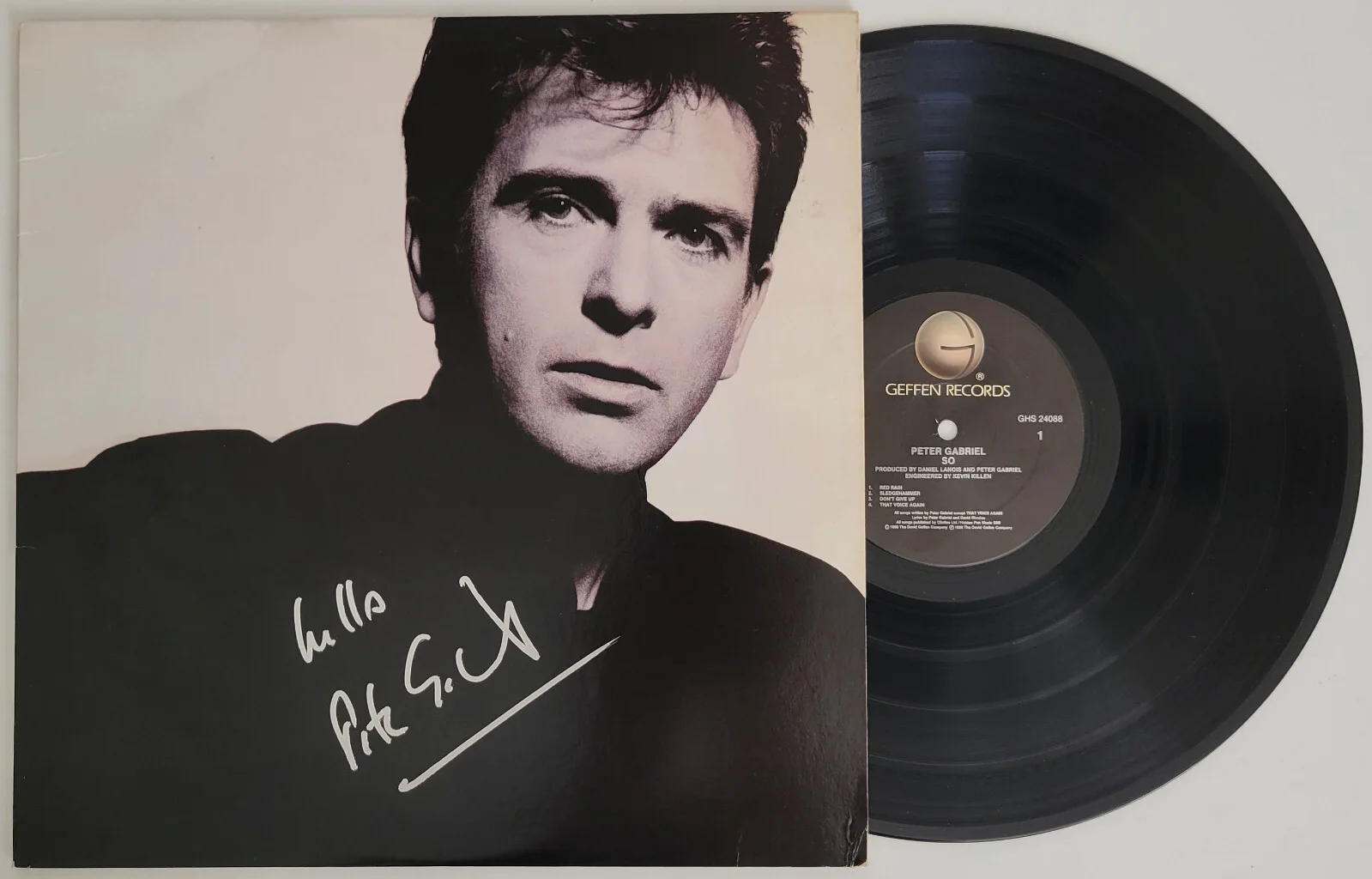 Peter Gabriel Signed So Album exact Proof COA Autographed Vinyl Record, image 2