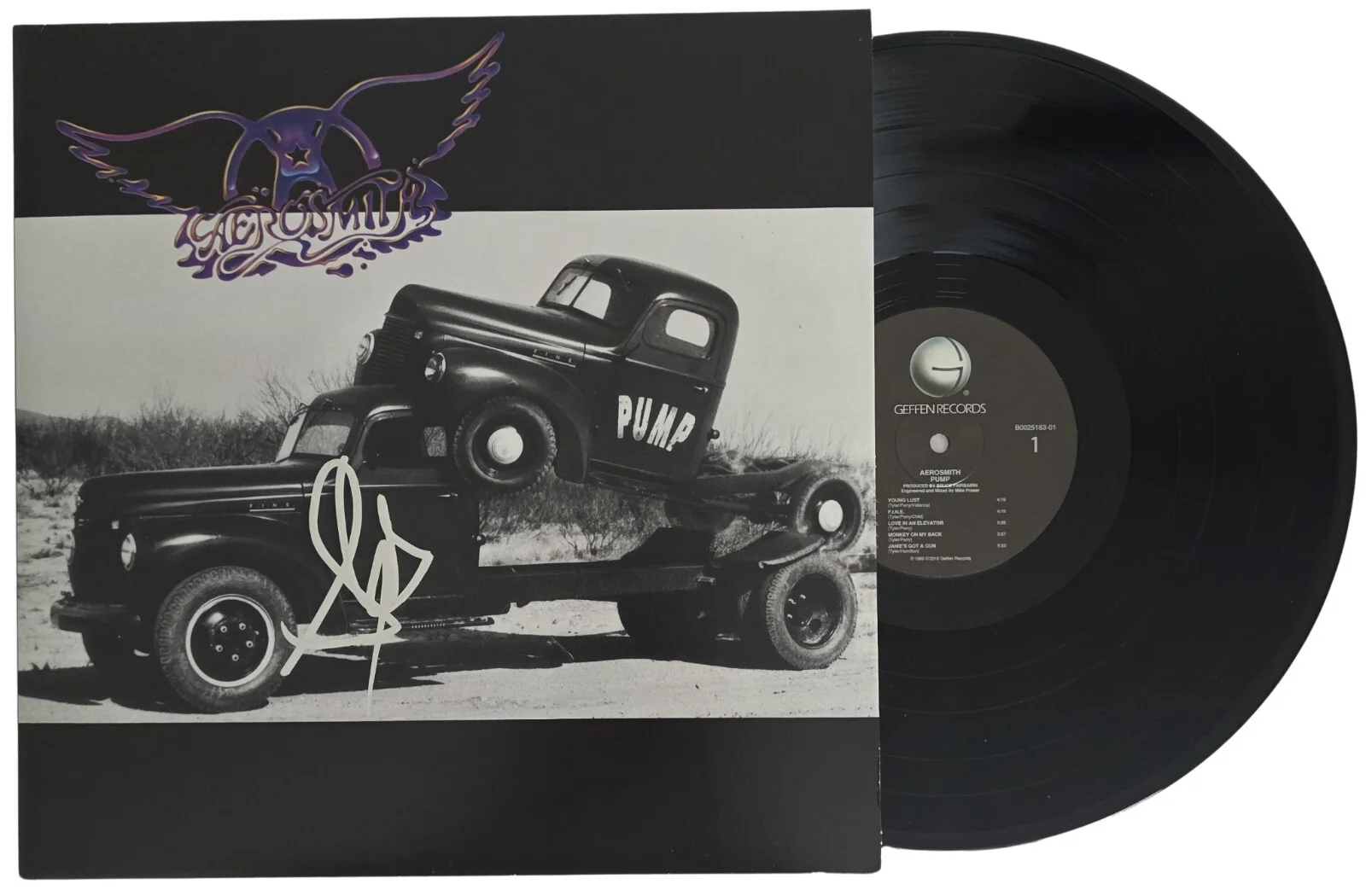 Steven Tyler Signed Aerosmith Pump Album COA Proof Autographed Vinyl Record, изображение 2