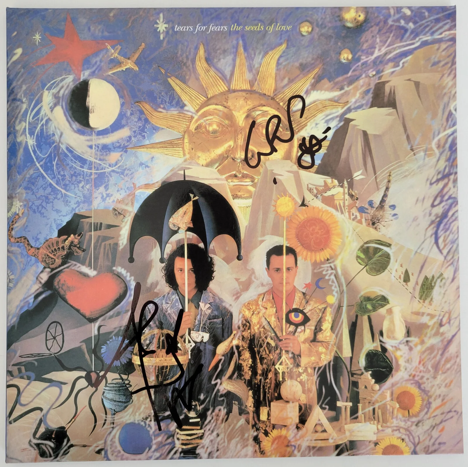 Smith & Orzabal signed Tears for Fears The Seeds of Love album COA proof vinyl, изображение 3