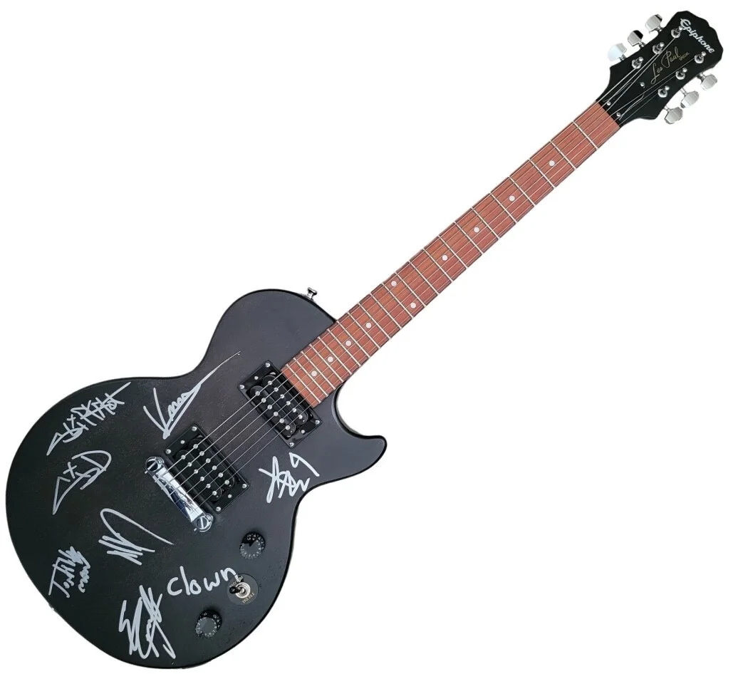 Slipknot Metal Band Signed Les Paul Guitar, Clown, Wilson, Root, Mick COA Proof, изображение 3