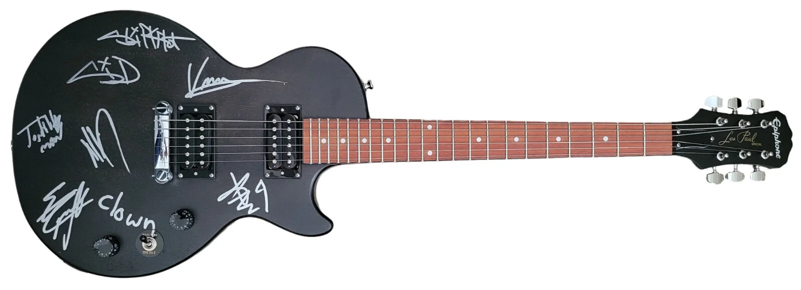 Slipknot Metal Band Signed Les Paul Guitar, Clown, Wilson, Root, Mick COA Proof, изображение 4