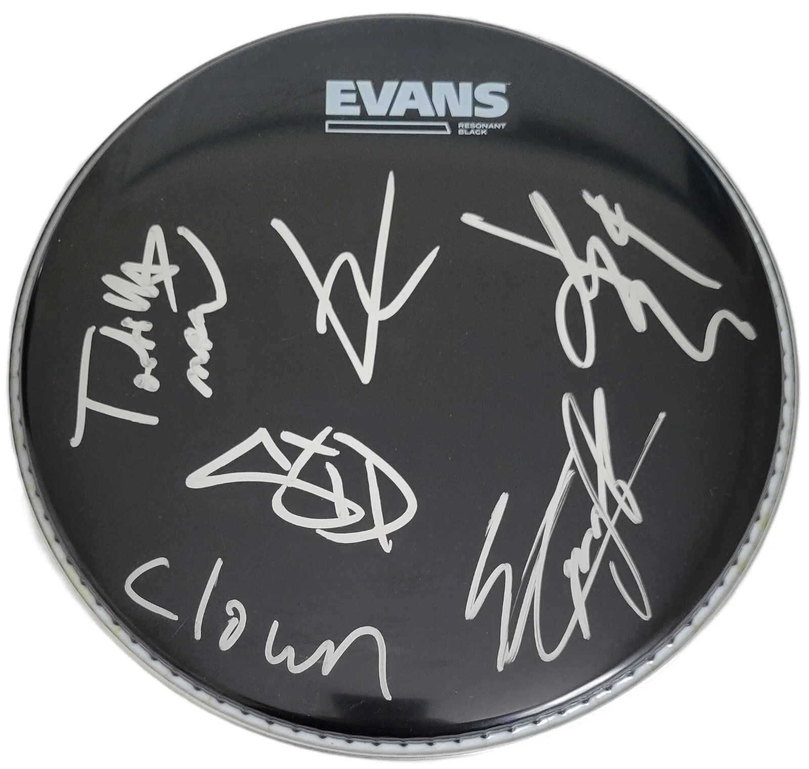 Slipknot Metal Band Signed Drumhead,Clown,Wilson,Root COA Proof Autographed, изображение 2