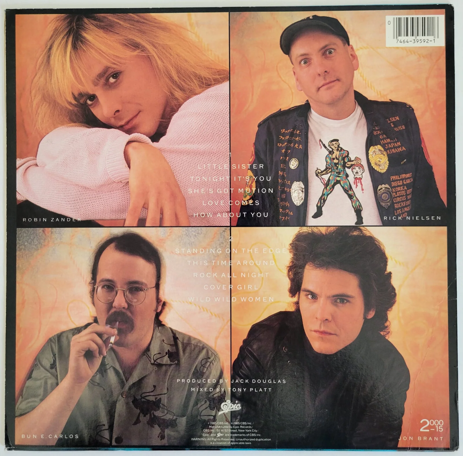 Robin Zander Rick Nielsen signed Cheap Trick Standing on the Edge album proof, изображение 4