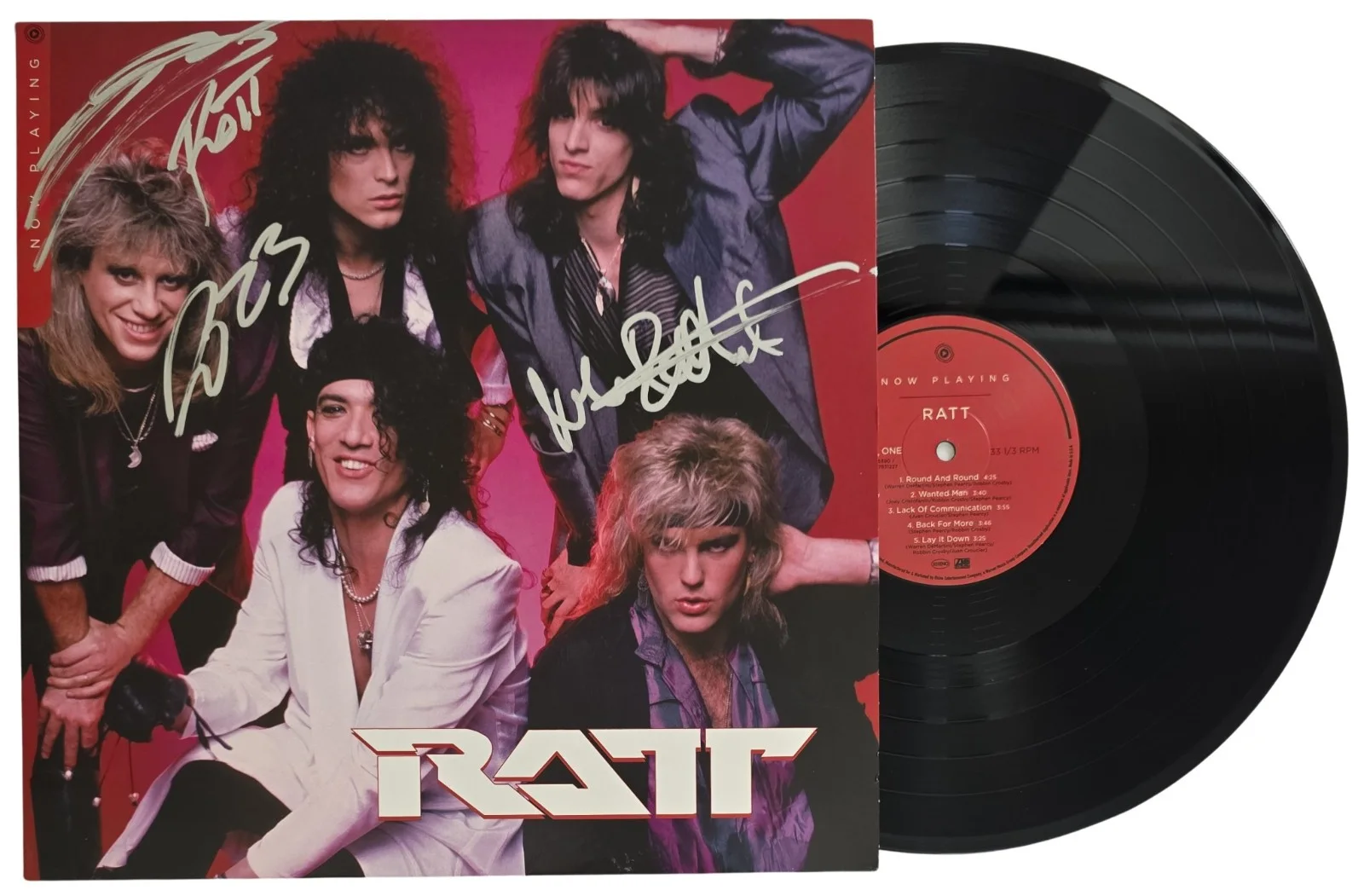 Stephen Pearcy Warren DeMartini Signed Ratt Now Playing Album Proof Autographed, изображение 2