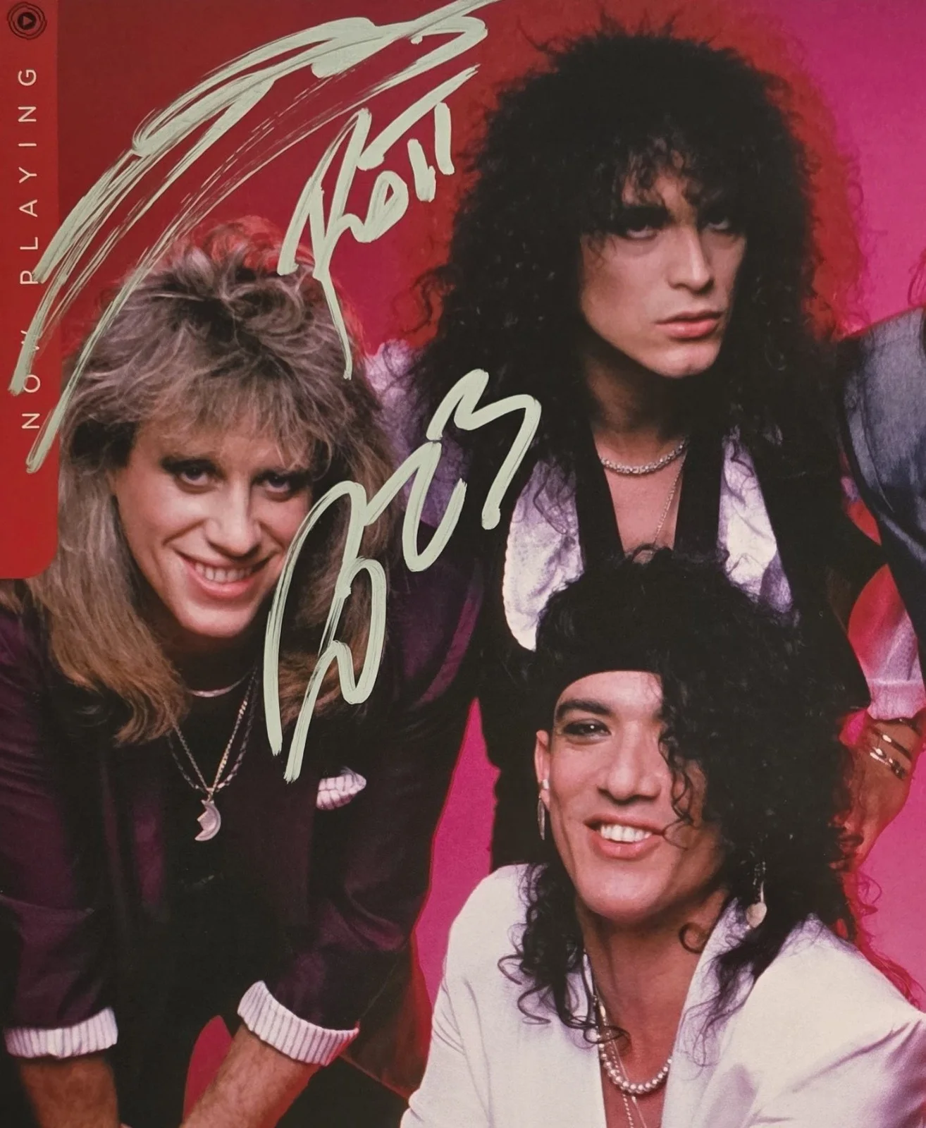 Stephen Pearcy Warren DeMartini Signed Ratt Now Playing Album Proof Autographed, изображение 4