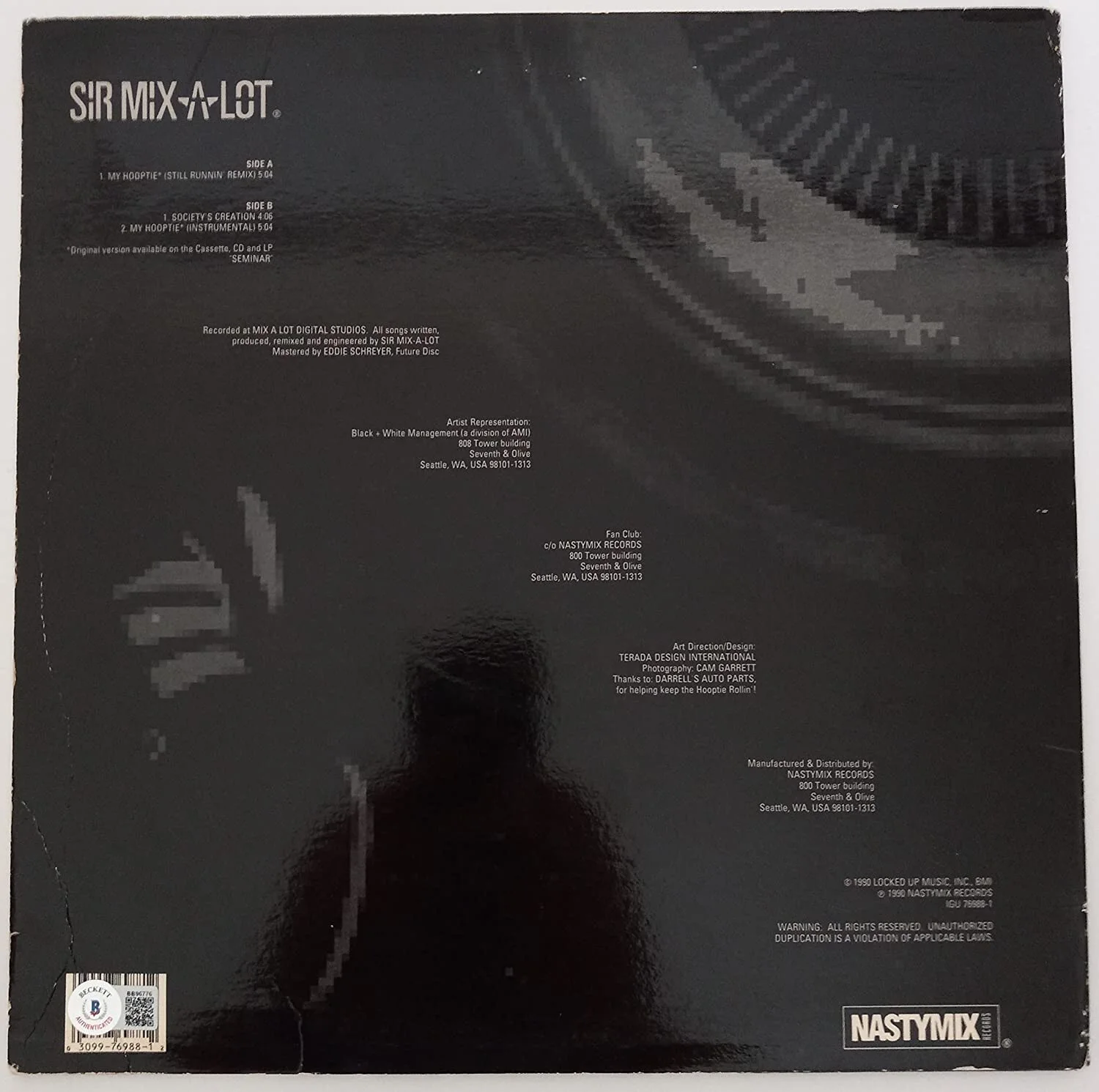 Sir Mix A Lot signed My Hooptie album vinyl record Baby Got Back proof Beckett, изображение 4