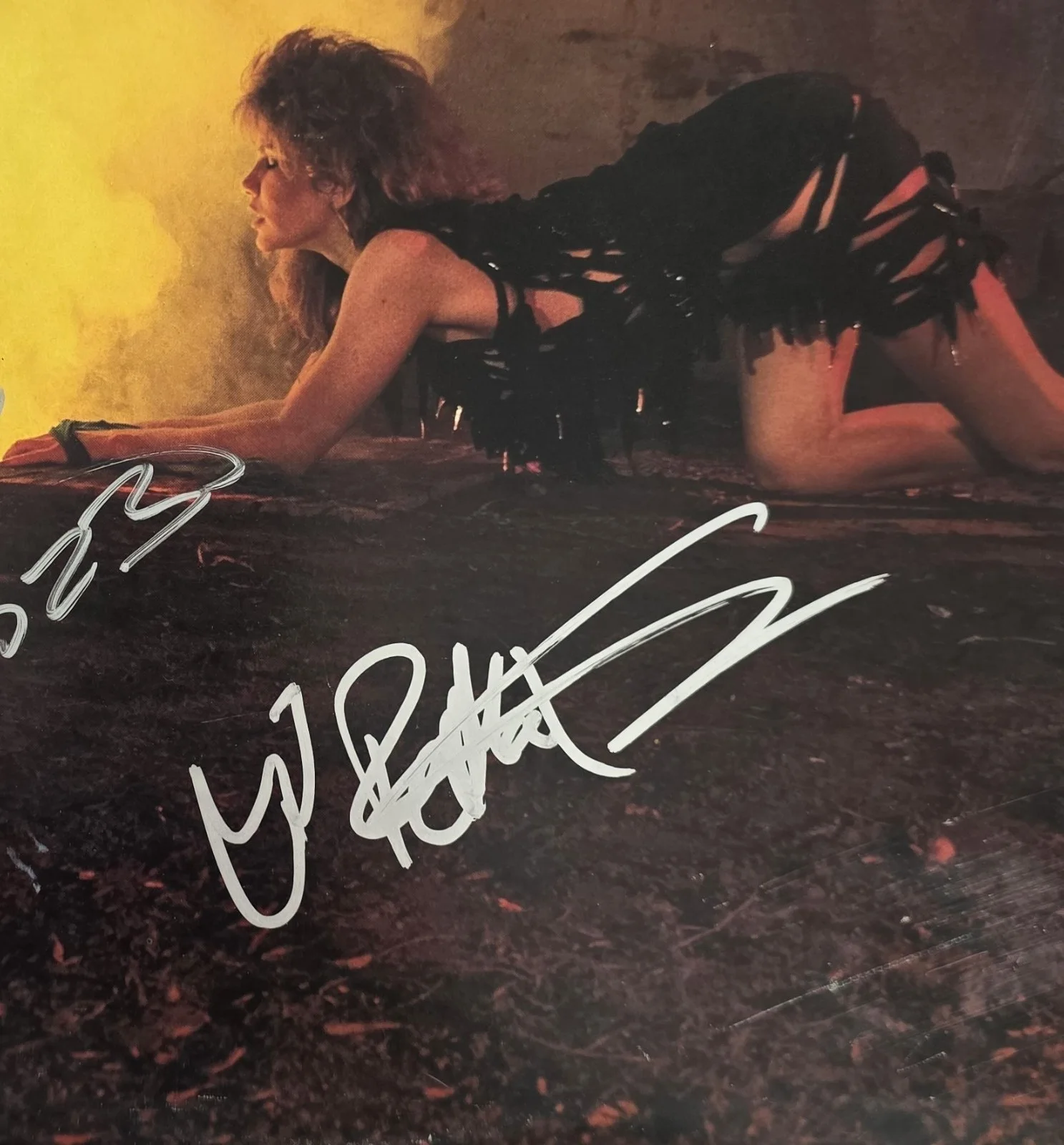 Stephen Pearcy Warren DeMartini Signed Ratt Out of the Cellar Album Proof Auto, image 5