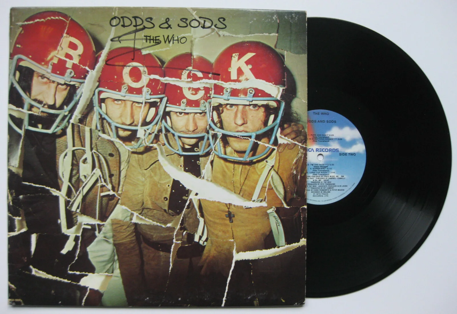 Pete Townshend signed The Who Odds & Sods album vinyl record proof Beckett COA, изображение 2