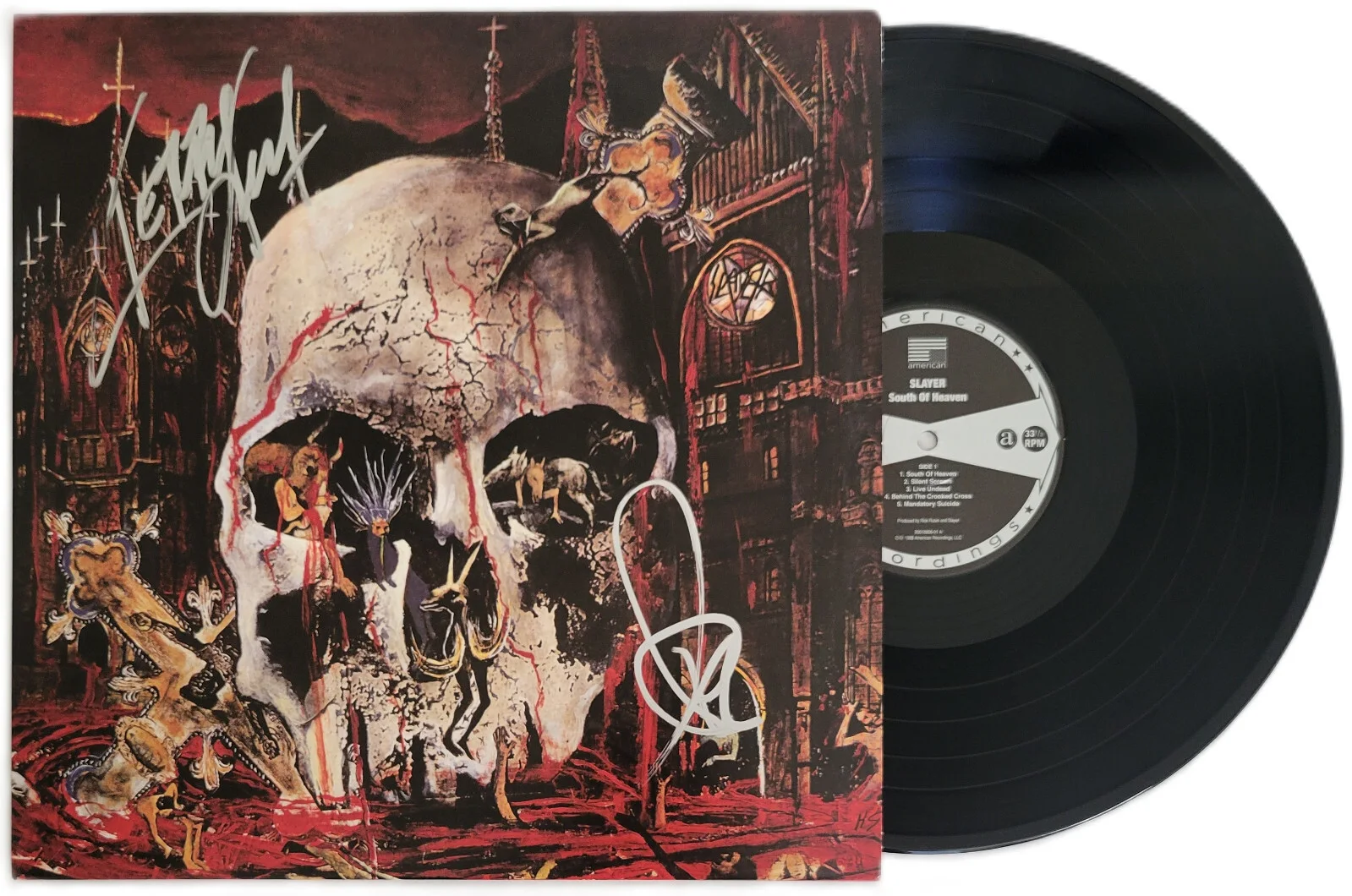 Slayer Signed South of Heaven Album COA Exact Proof Autographed Vinyl Record, изображение 2