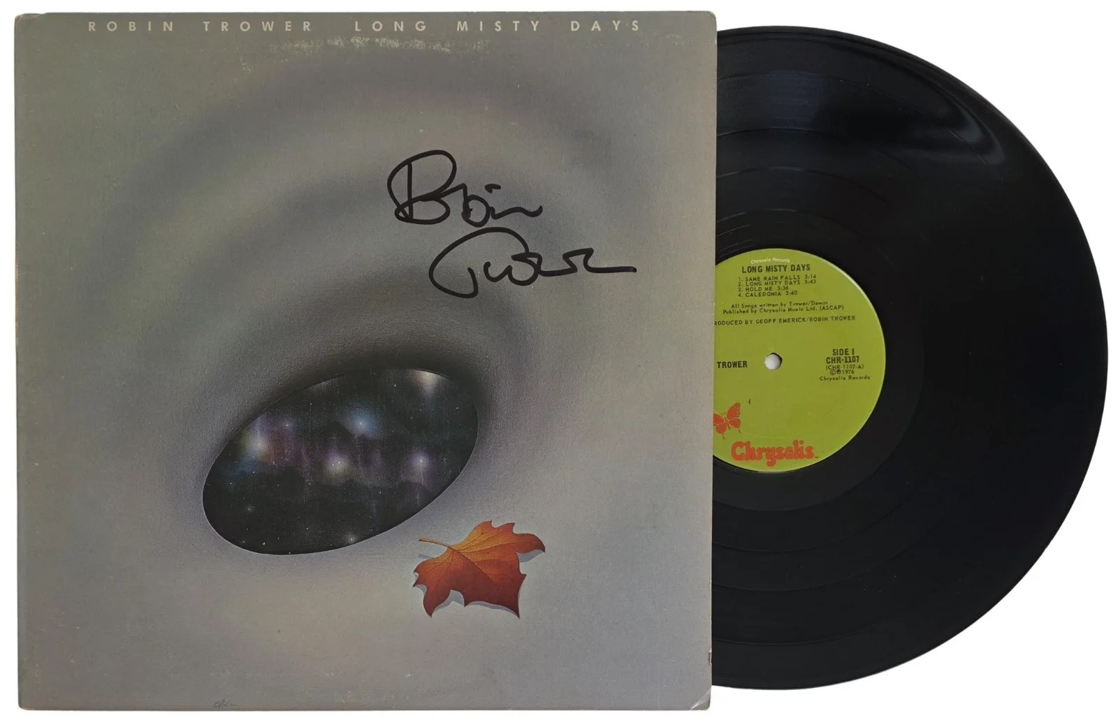 Robin Trower Signed Long Misty Days Album COA Proof Autographed Vinyl Record, изображение 2