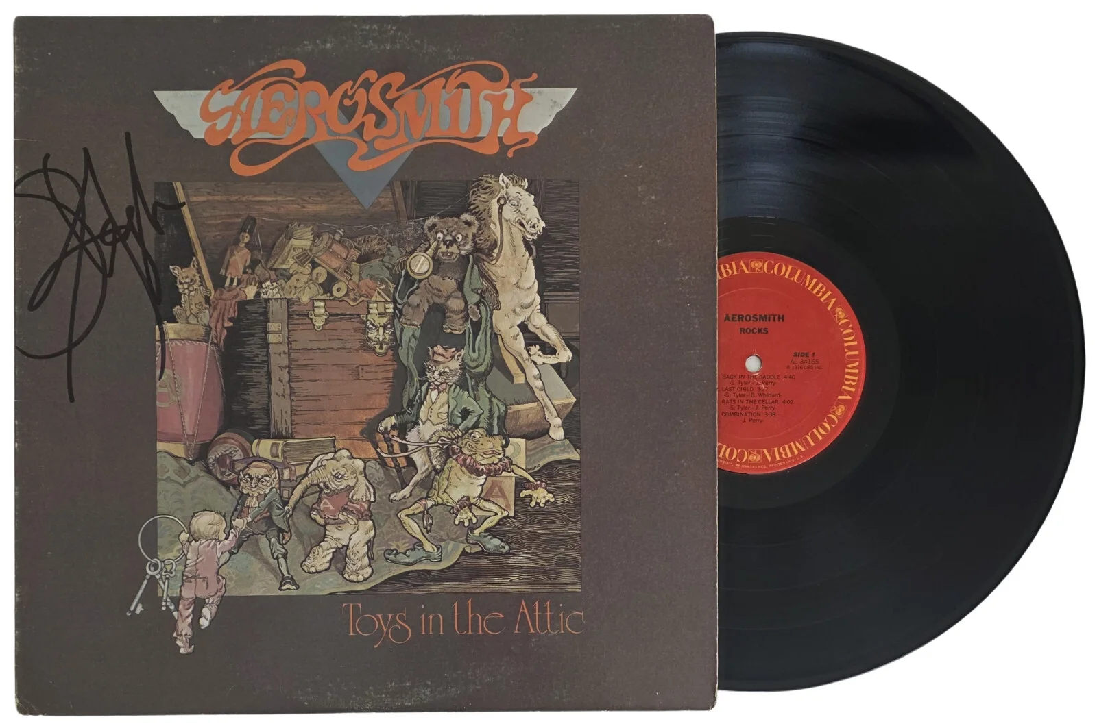 Steven Tyler Signed Aerosmith Toys in the Attic Album COA Proof Autograph Vinyl, изображение 2