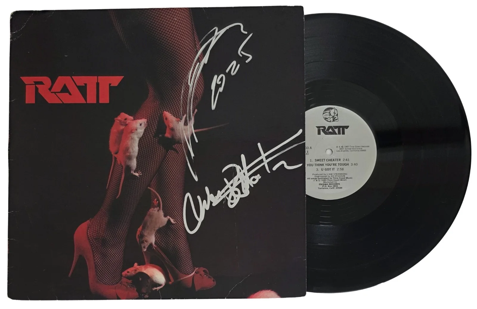 Stephen Pearcy Warren DeMartini Signed Ratt Album Proof COA Autographed Vinyl, image 2