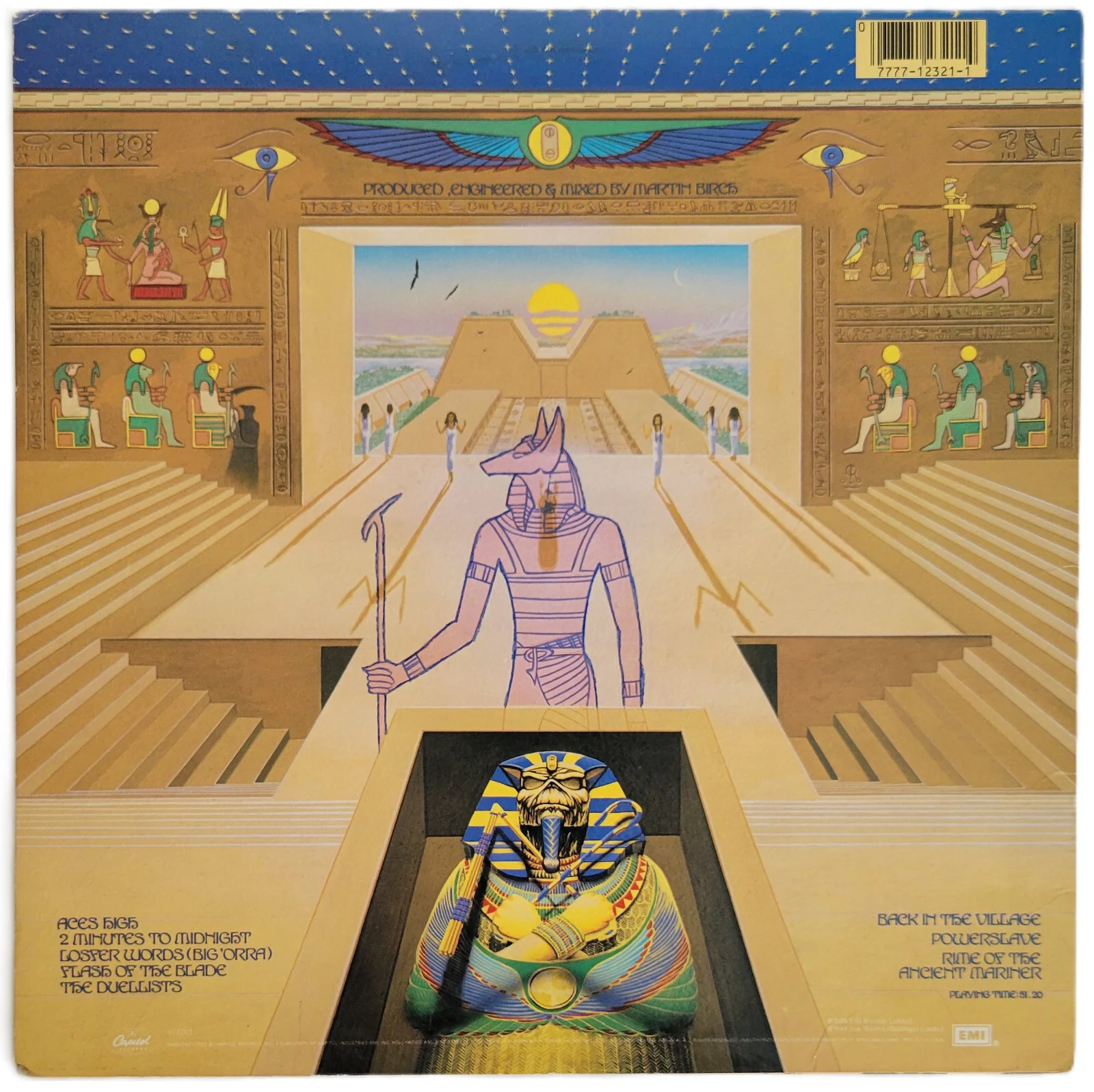 Steve Harris Signed Iron Maiden Powerslave Album COA Exact Proof Autographed, image 4
