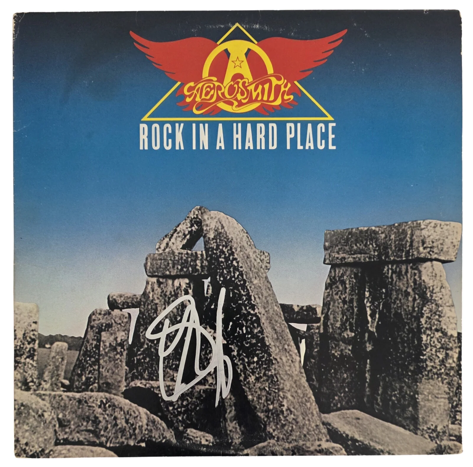 Steven Tyler Signed Aerosmith Rock in a Hard Place Album Proof Autographed Vinyl, изображение 3