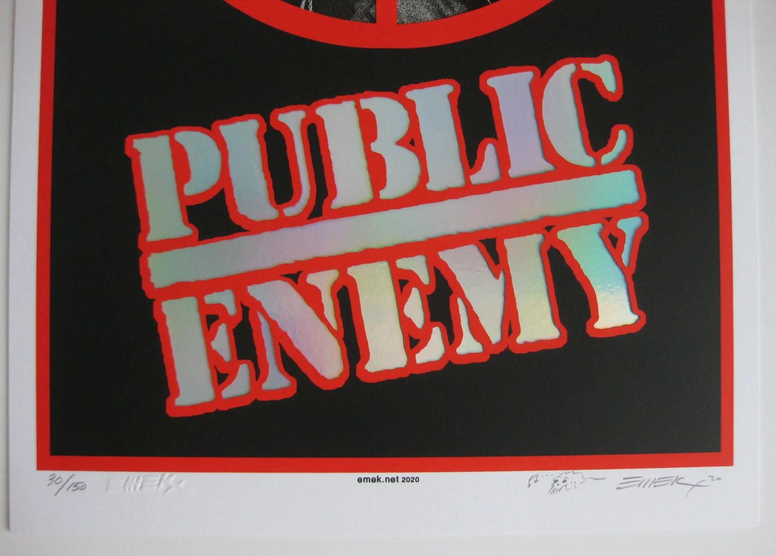 Emek Golan — Public Enemy 2020 12x18 Emek poster foil with no date The Terrordome #30 of 150, изображение 4
