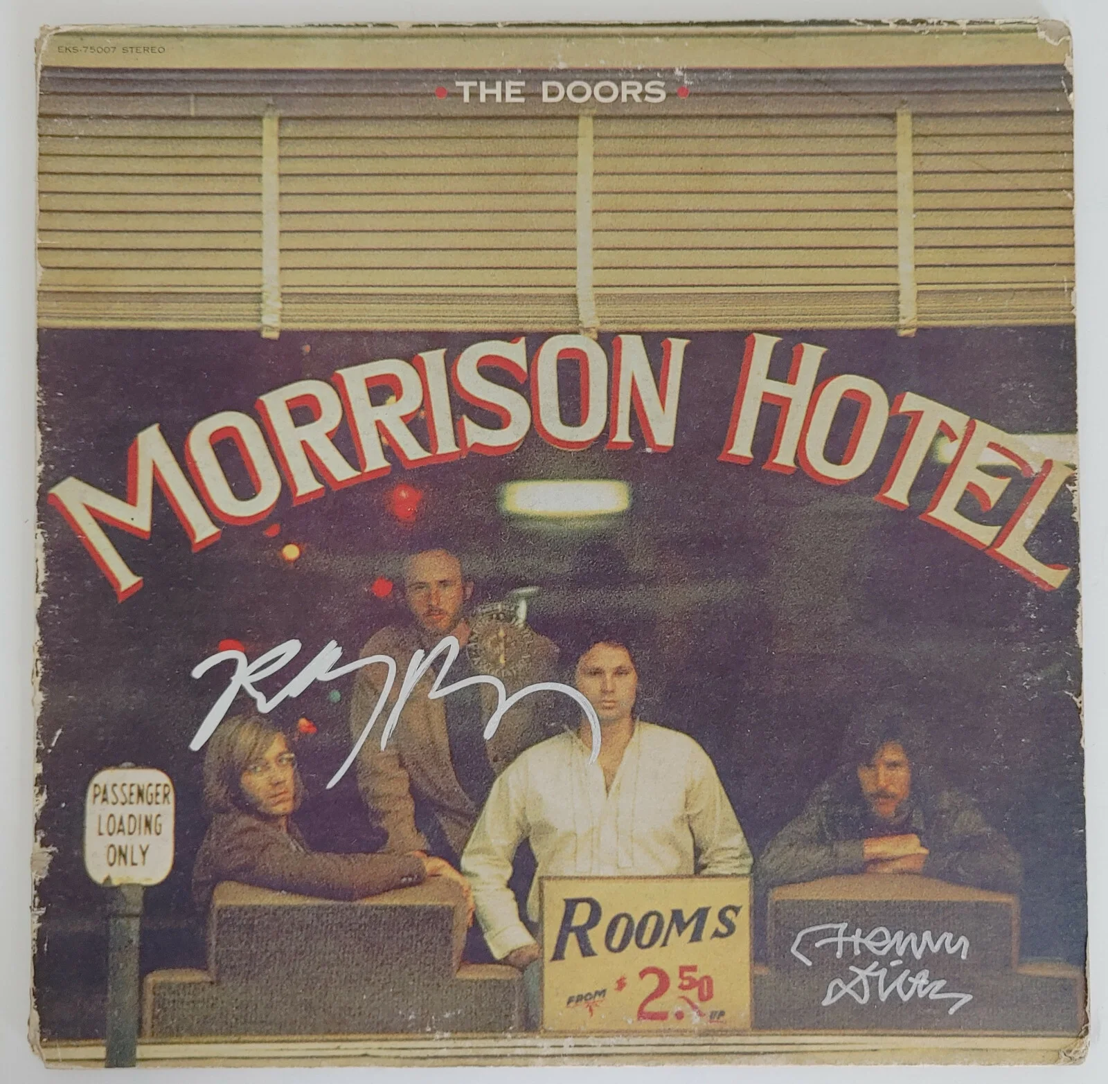 Robby Krieger Henry Diltz signed The Doors Morrison Hotel album proof Beckett, изображение 4