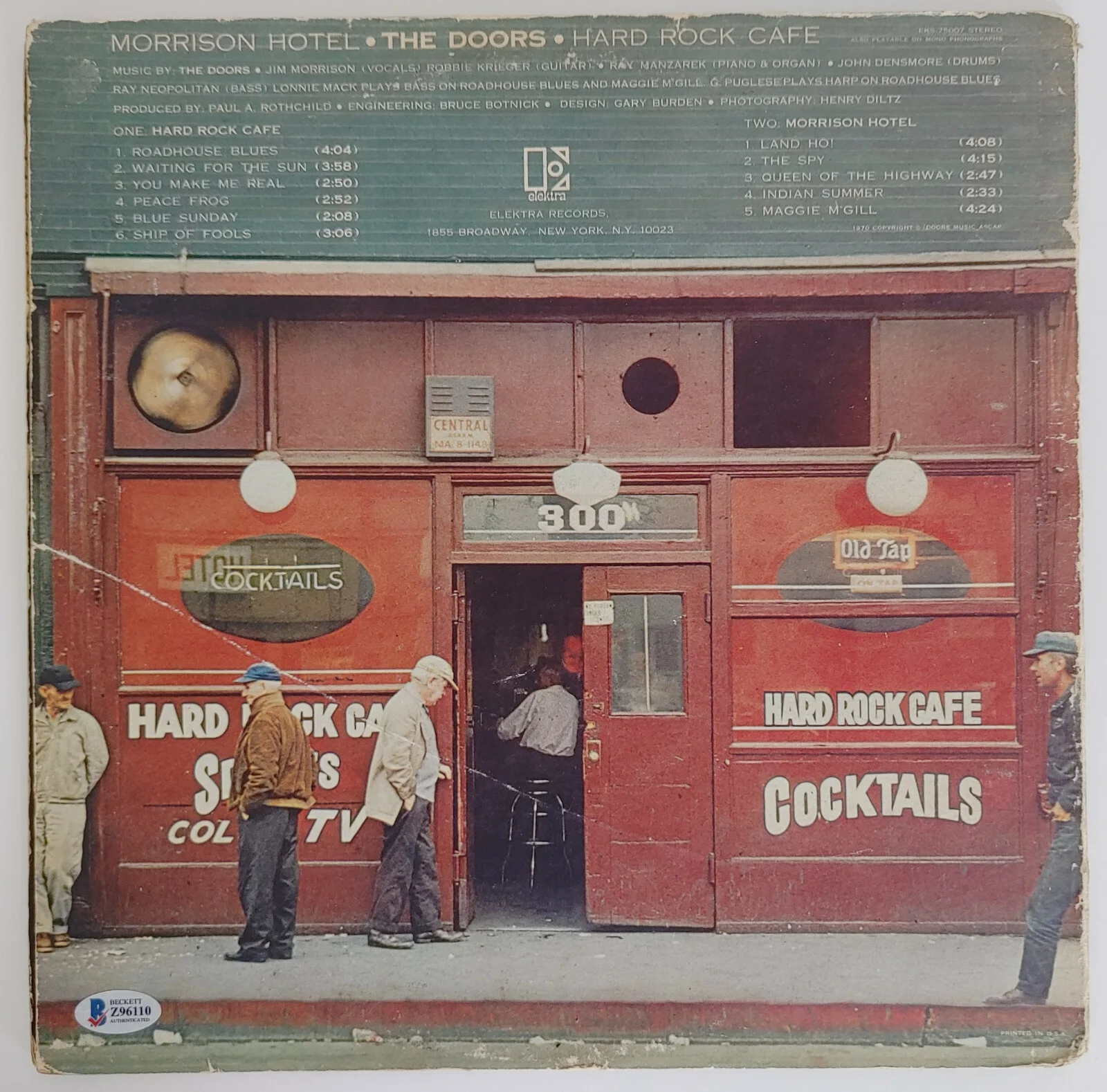 Robby Krieger Henry Diltz signed The Doors Morrison Hotel album proof Beckett, изображение 5